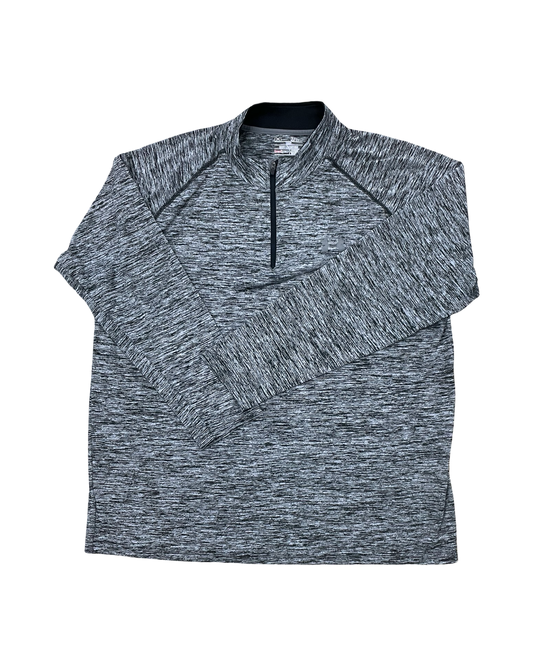Athletic Top Ls Collar By Under Armour In Black & Grey, Size:Xl