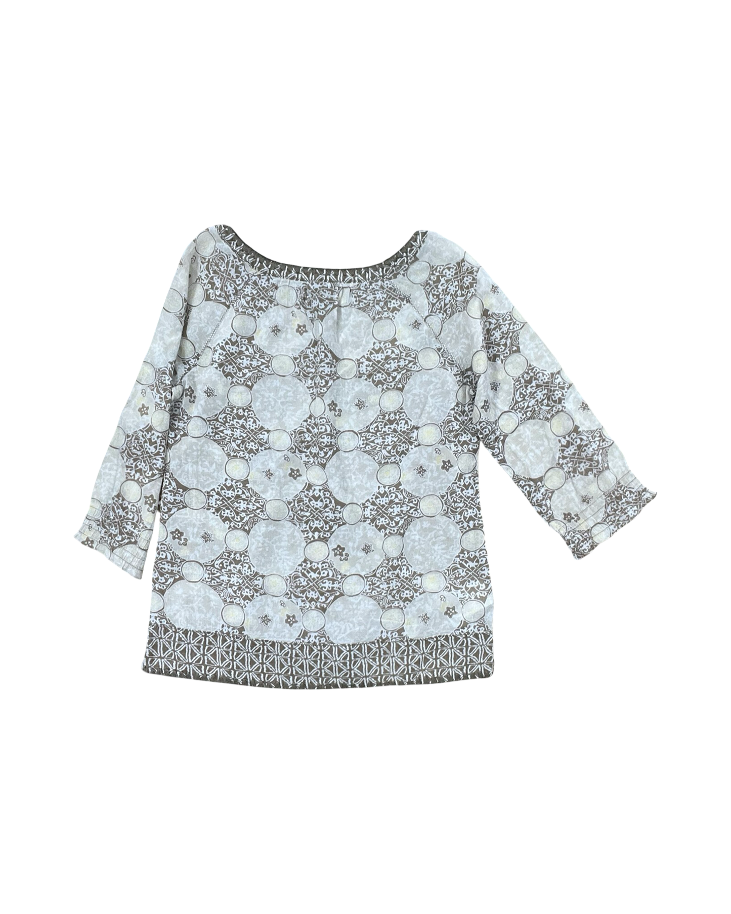 Top 3/4 Sleeve By Eddie Bauer In Tan, Size:Xs