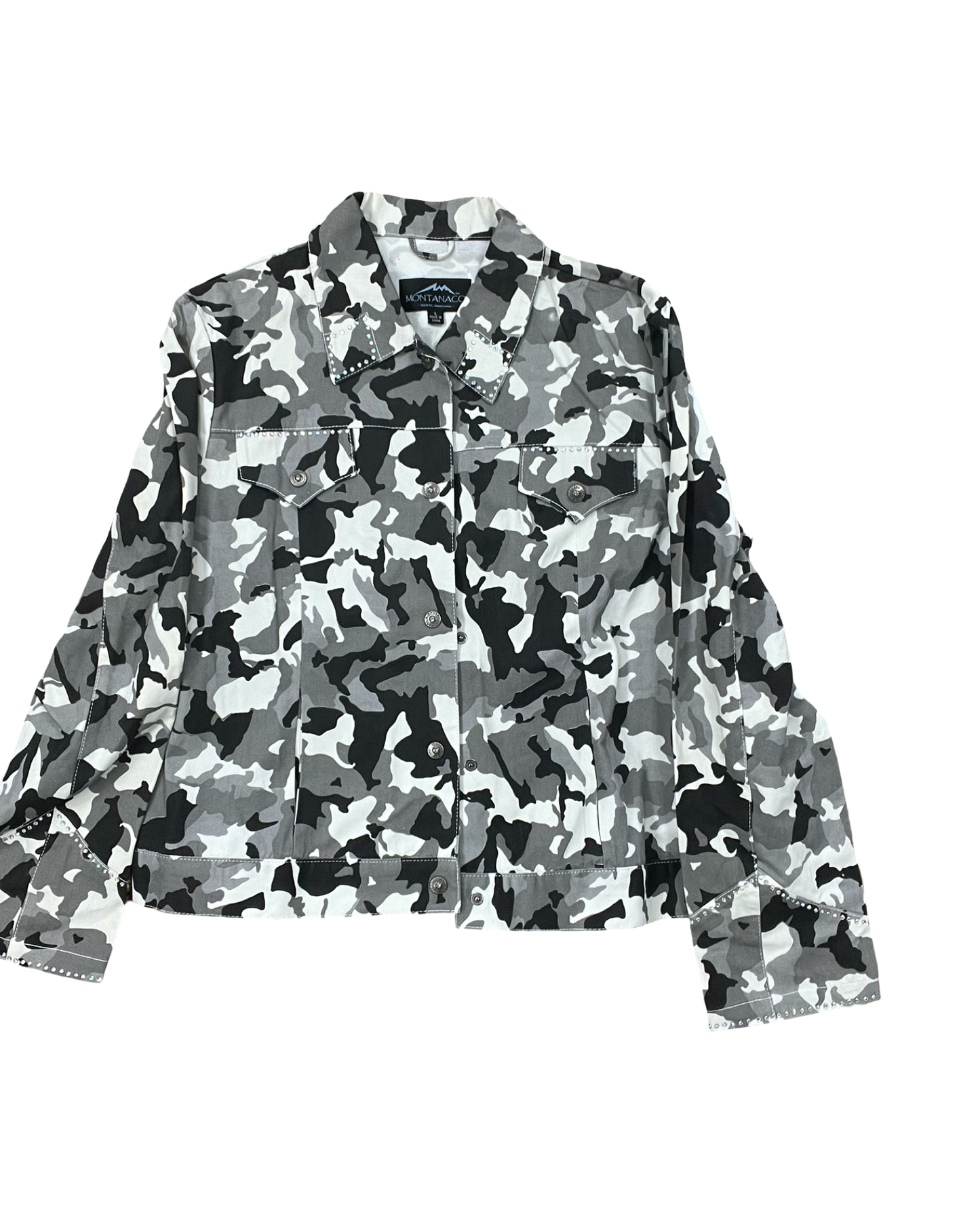 Jacket Denim By Clothes Mentor In Camouflage Print, Size:L