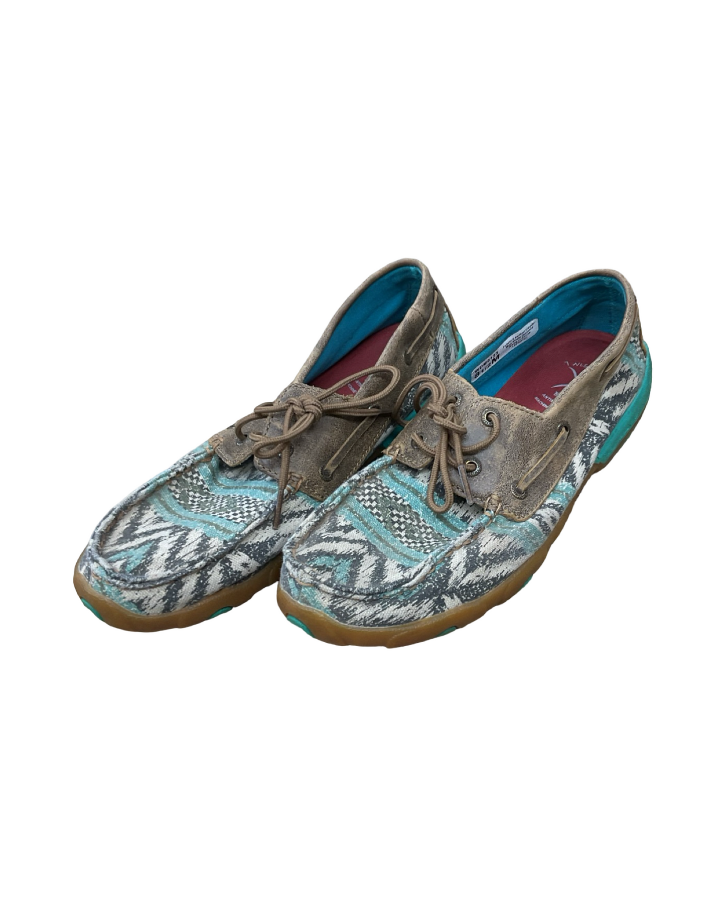 Shoes Flats By Clothes Mentor In Brown & Green, Size:8.5