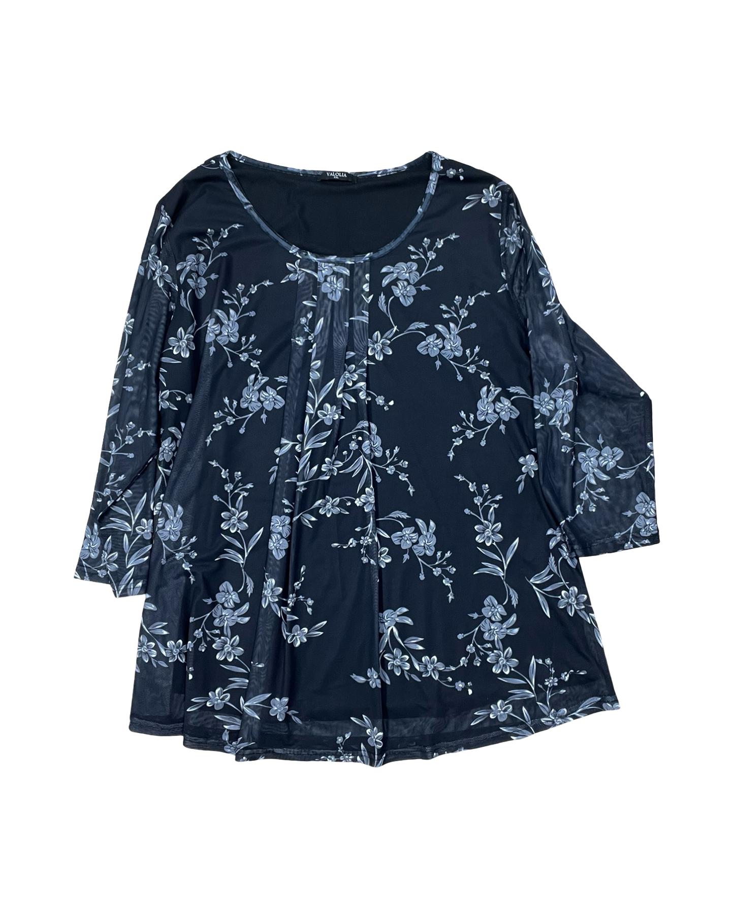 Top 3/4 Sleeve By Clothes Mentor In Black, Size:1X