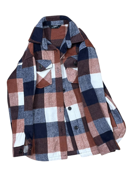 Jacket Shirt By Members Mark In Blue & Brown, Size:Xs