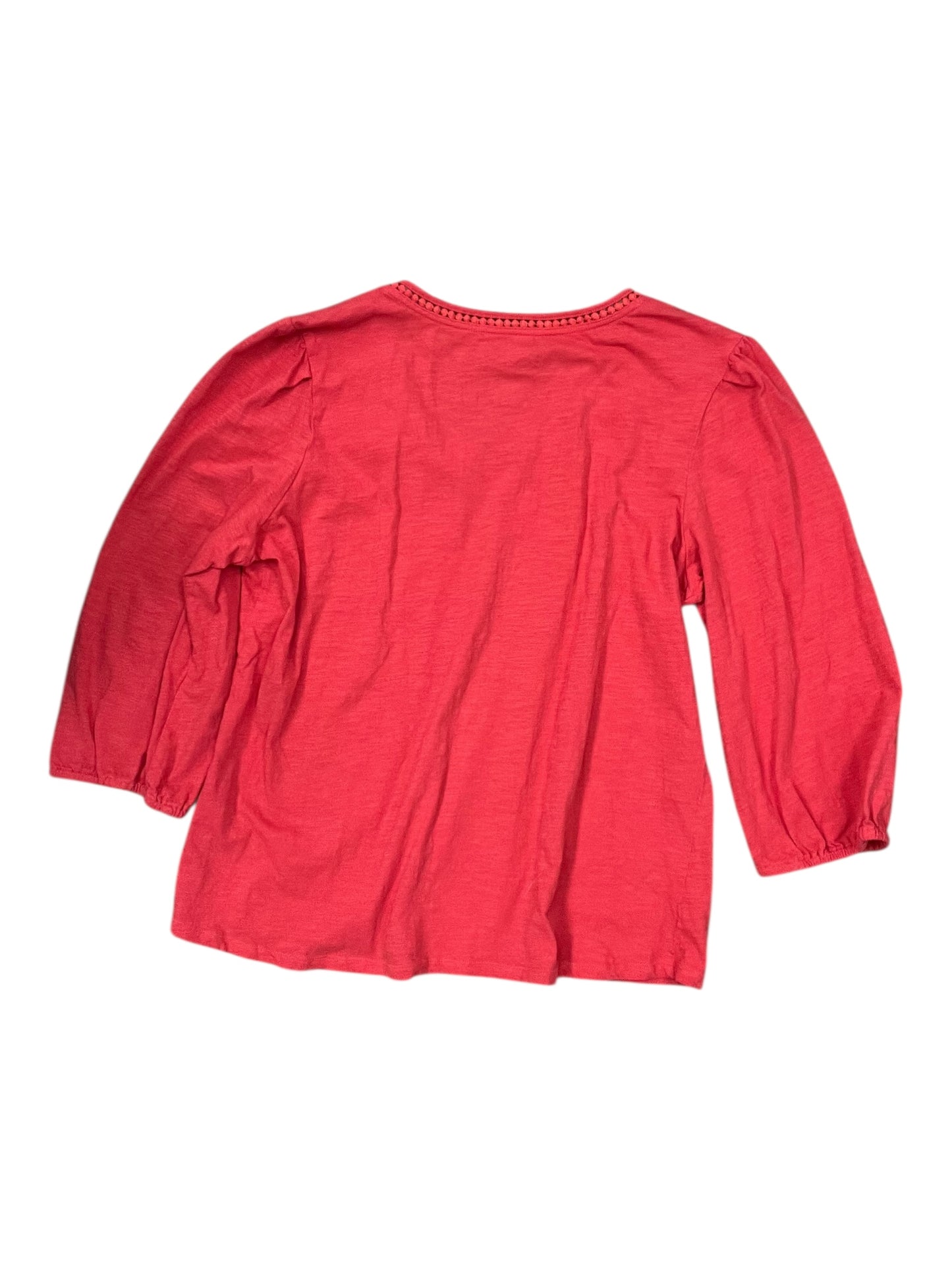 Top 3/4 Sleeve By St Johns Bay In Orange, Size:Xl