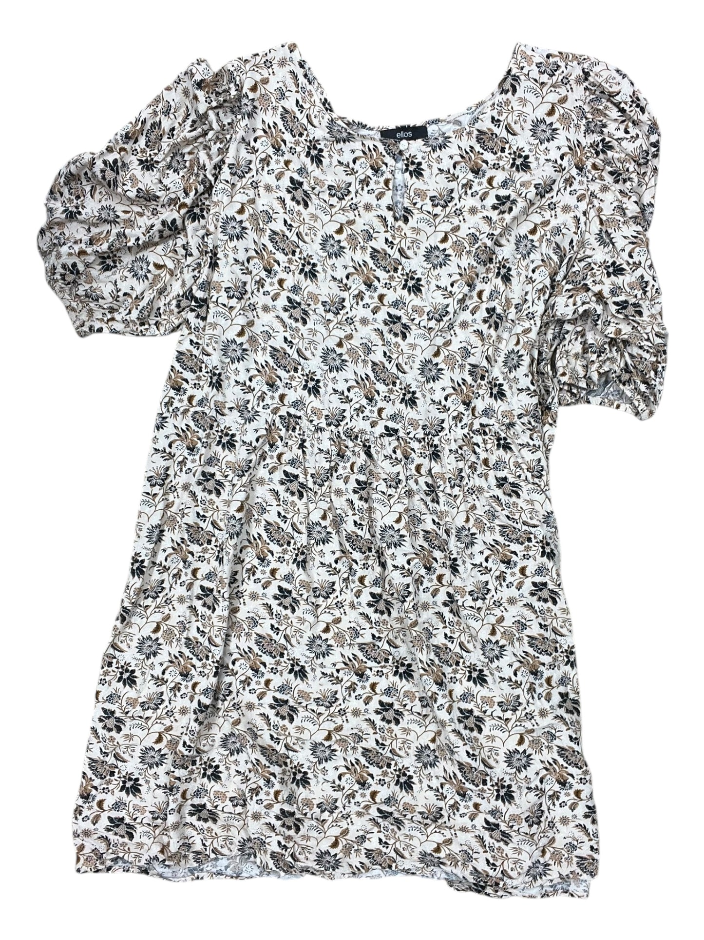 Dress Casual Midi By Ellos In Tan, Size:2X