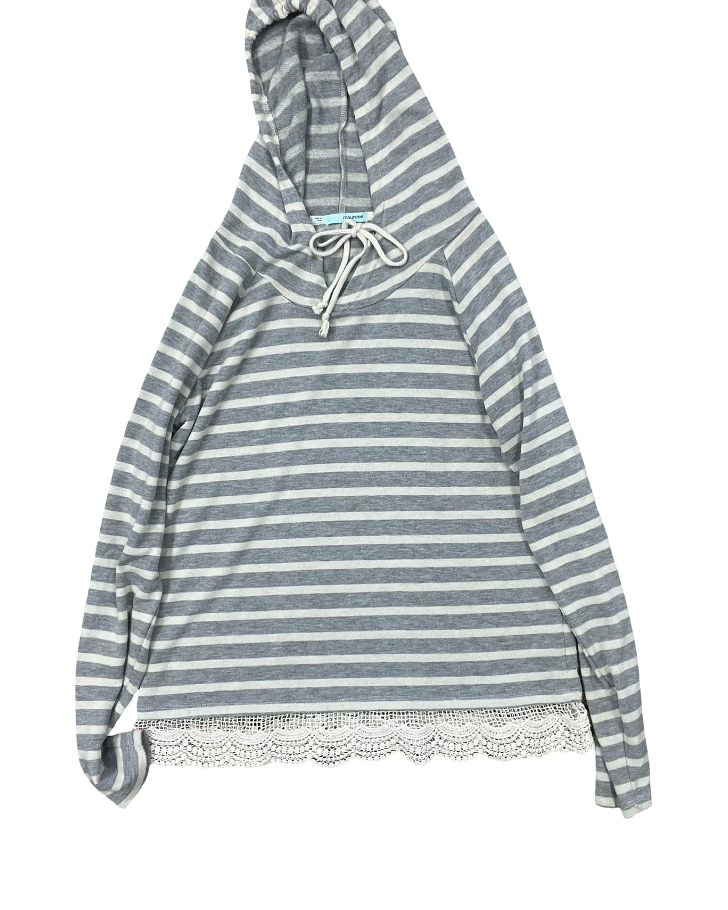 Top Ls By Maurices In Cream & Grey, Size:L