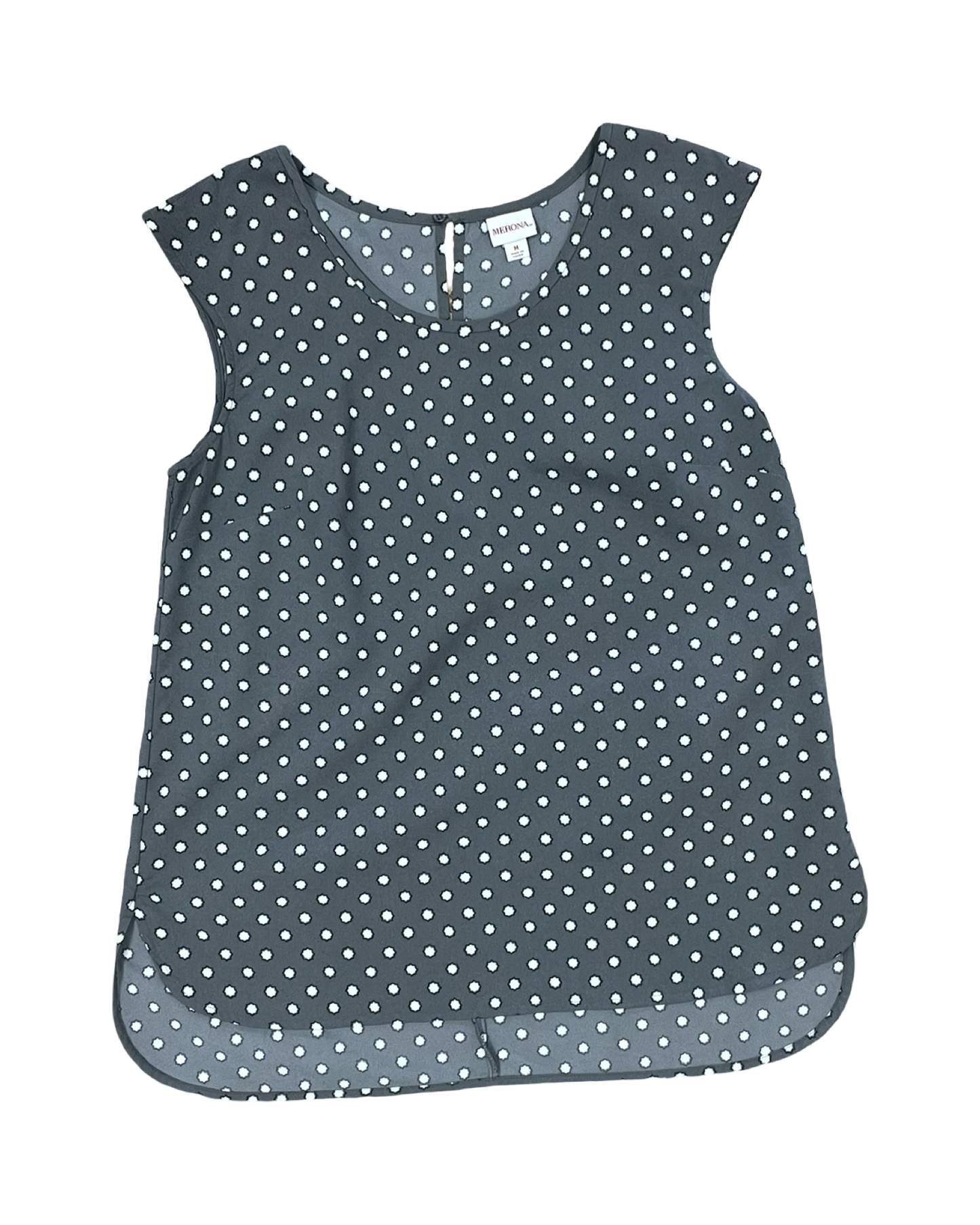 Top Sleeveless By Merona In Grey, Size:M