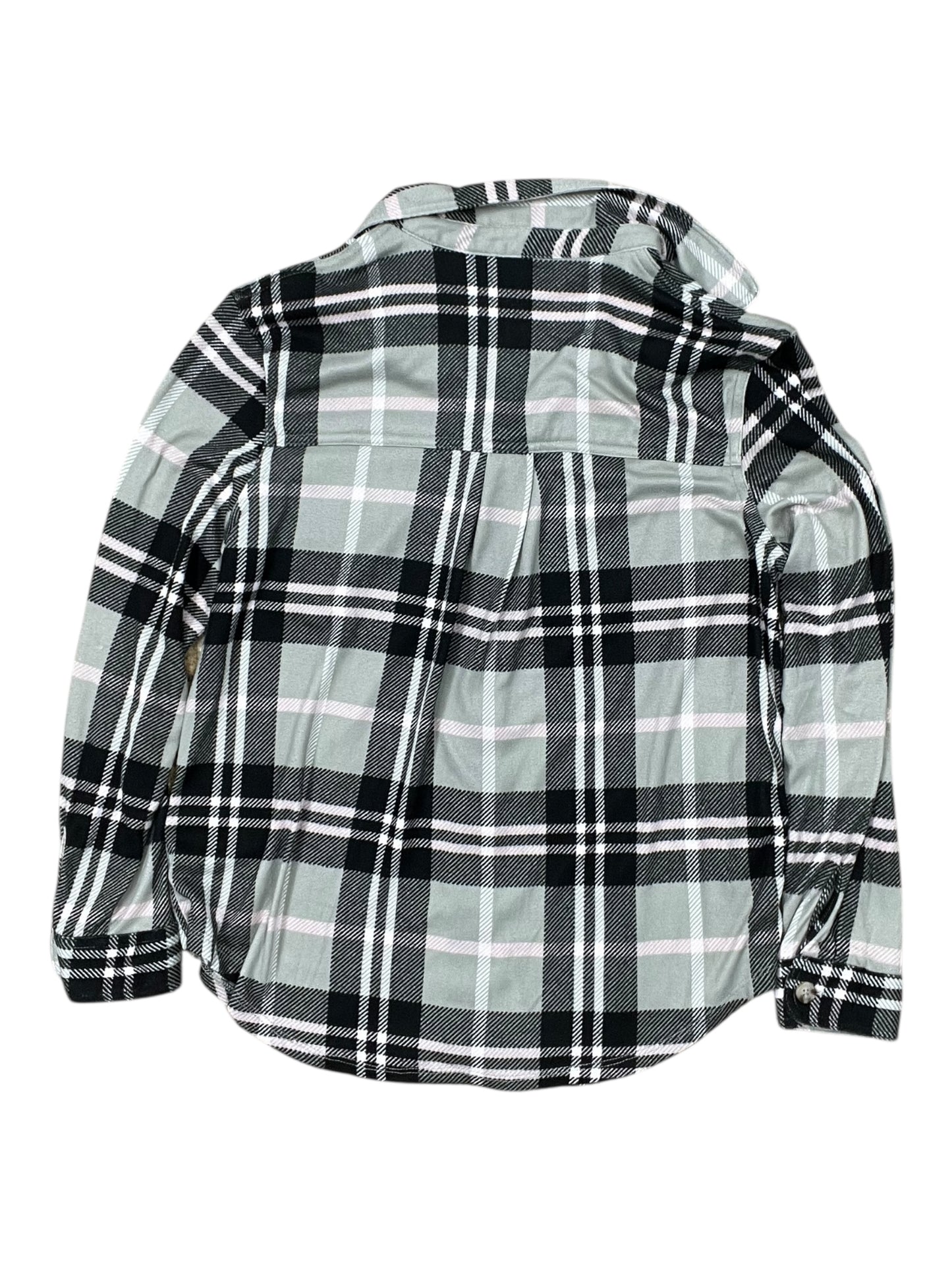 Blouse Ls By C And C In Green, Size:S