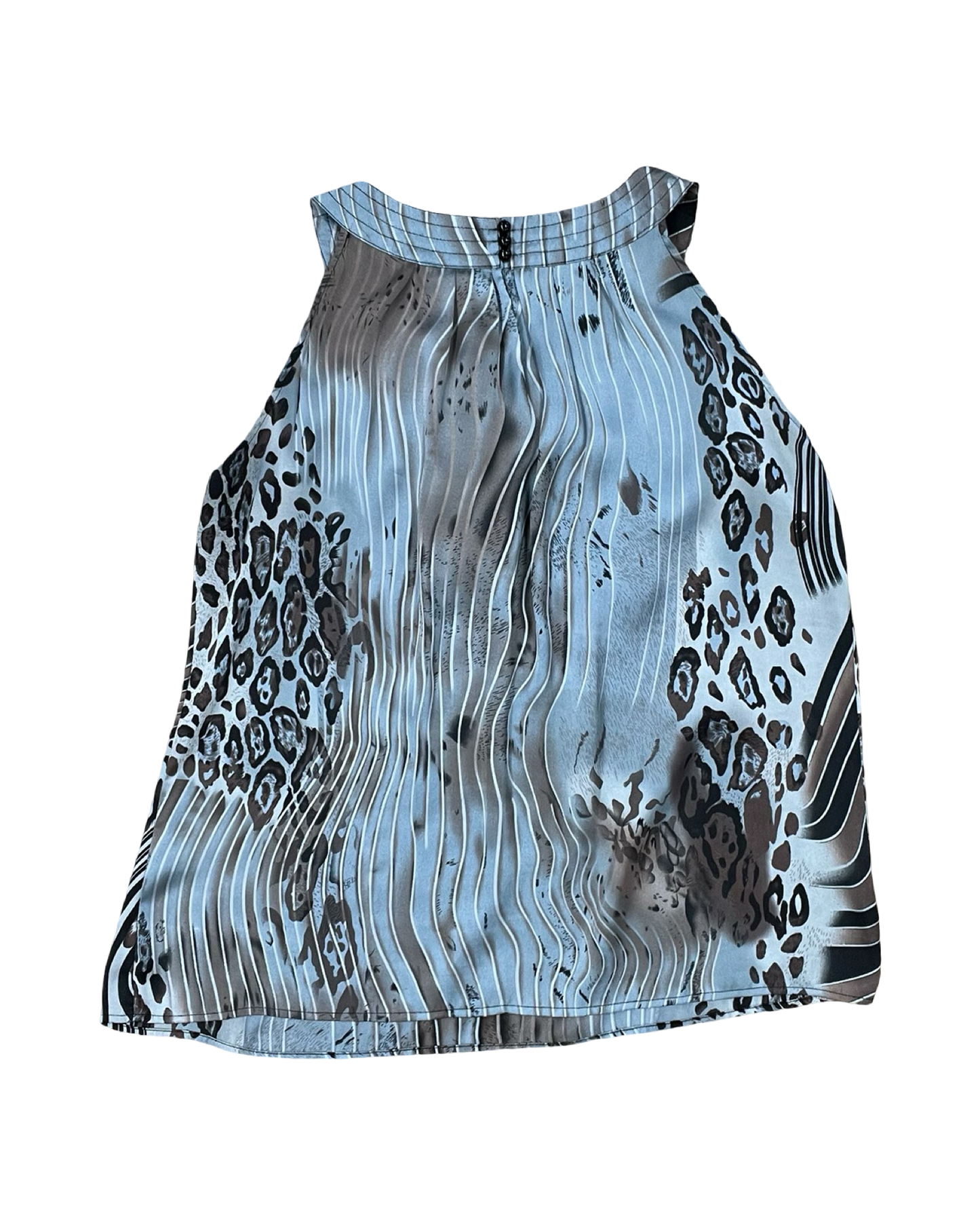 Top Sleeveless By Jaipur In Blue & Brown, Size:M