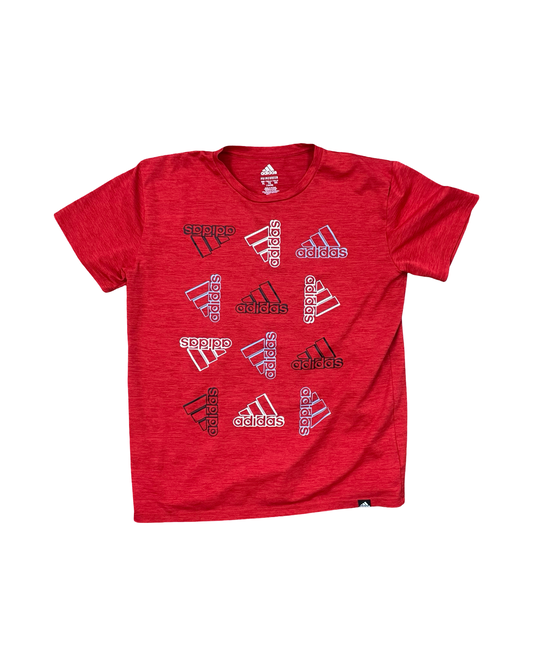 Athletic Top Ss By Adidas In Red, Size:Xl