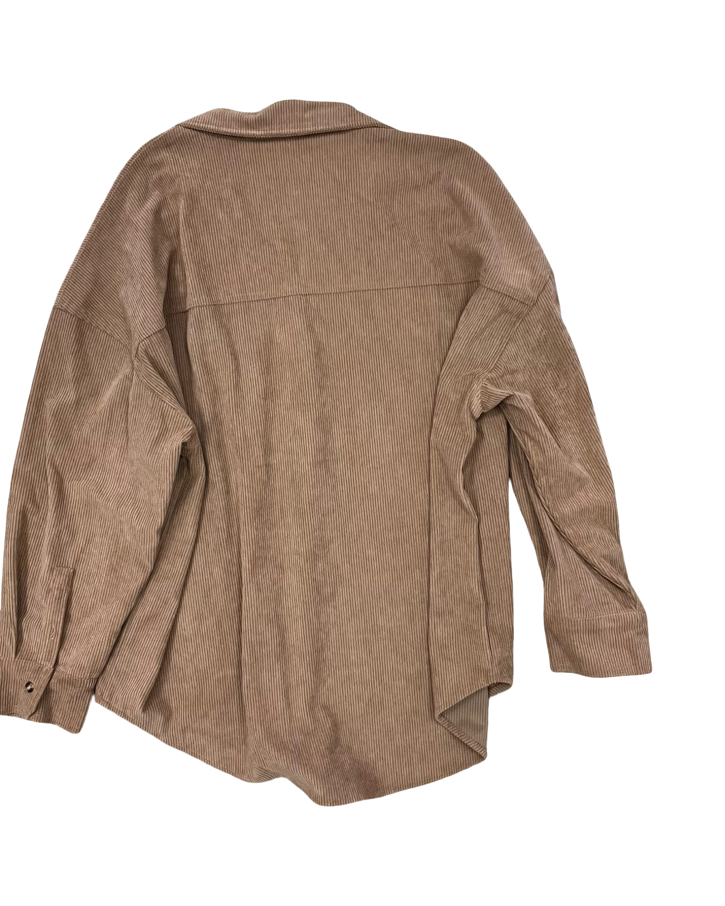 Jacket Shirt By Clothes Mentor In Brown, Size:2X