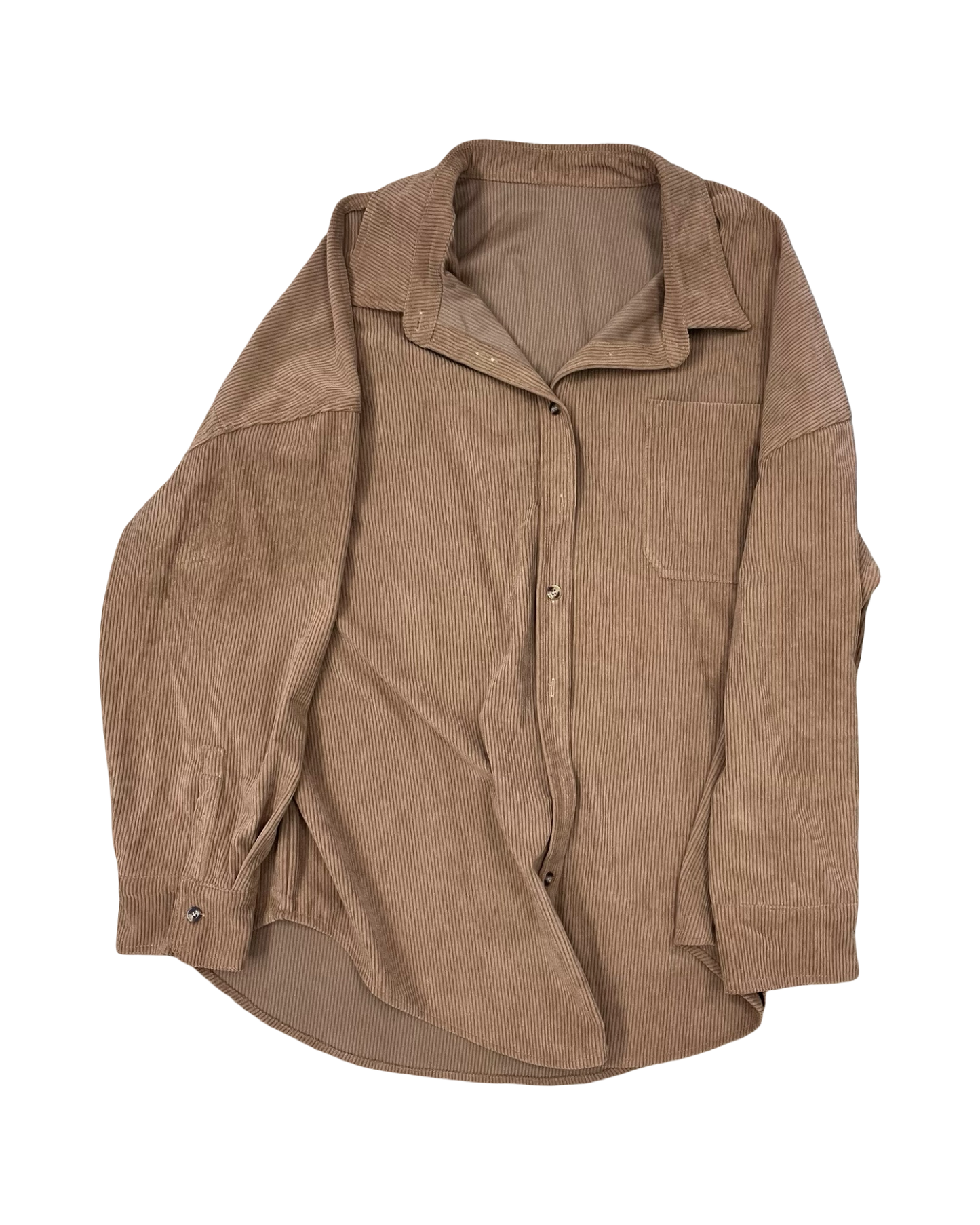 Jacket Shirt By Clothes Mentor In Brown, Size:2X