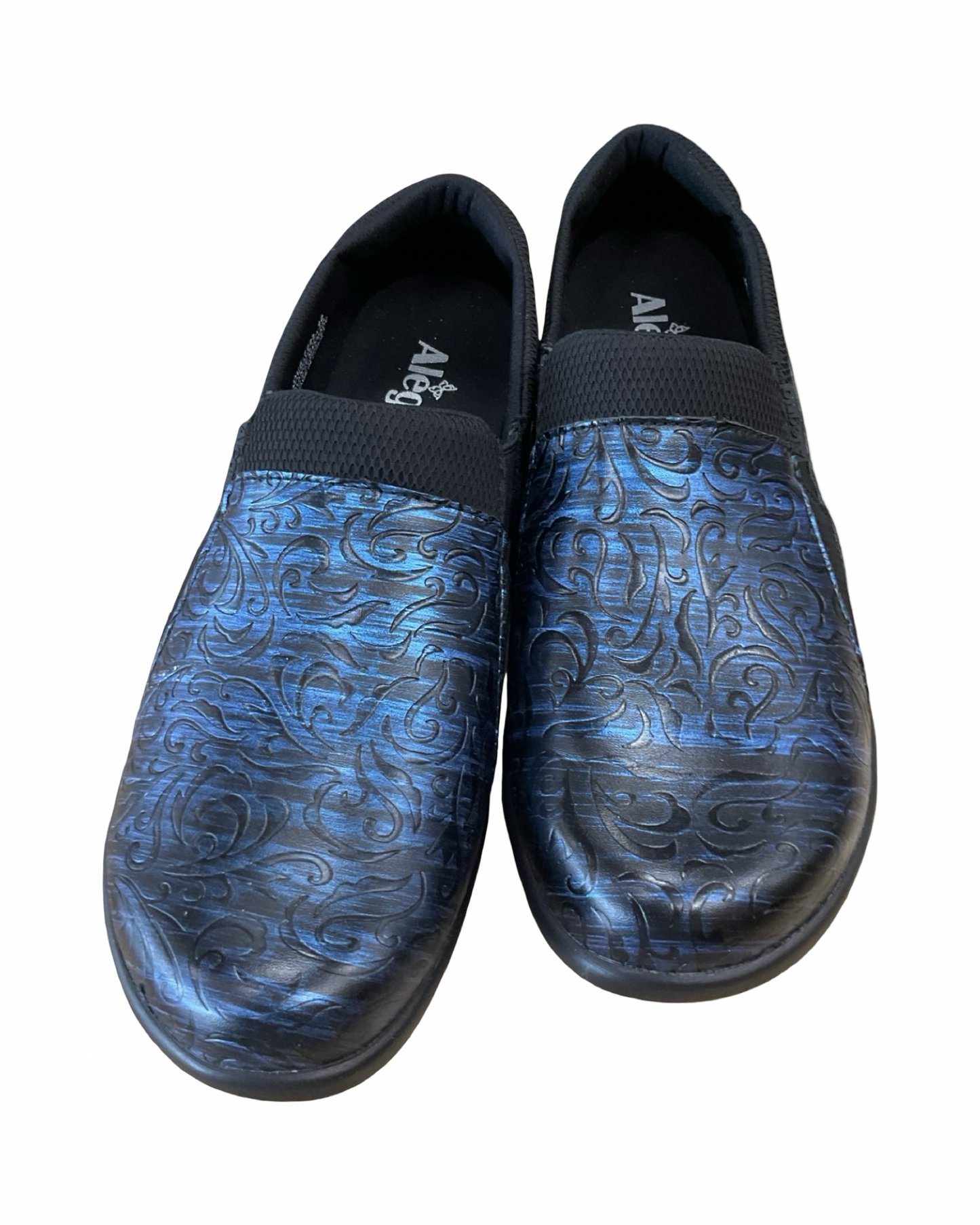 Shoes Flats By Alegria In Black & Blue, Size:11.5
