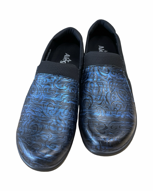 Shoes Flats By Alegria In Black & Blue, Size:11.5
