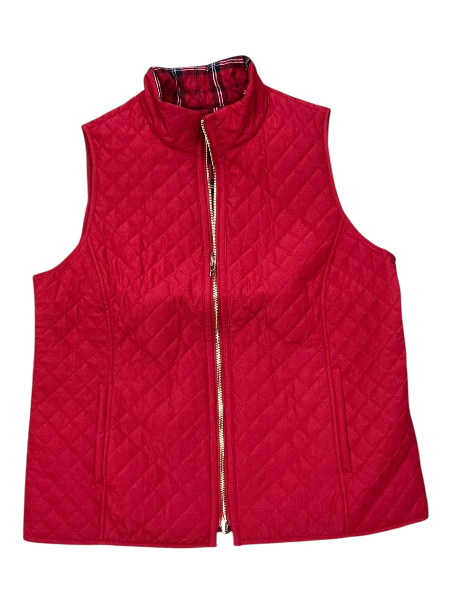 Vest Puffer & Quilted By Chicos In Red, Size:L