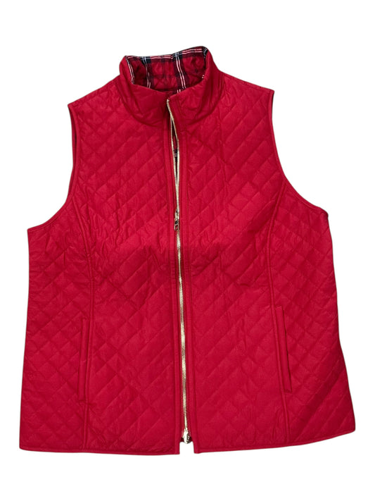 Vest Puffer & Quilted By Chicos In Red, Size:L
