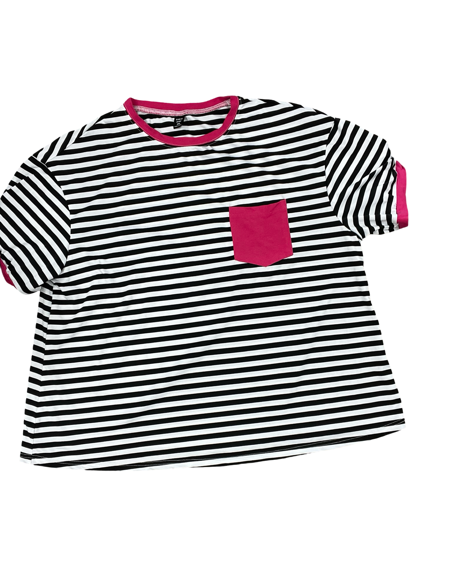 Top Ss By Shein In Black & White, Size:2X