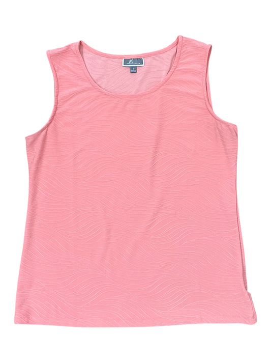 Top Sleeveless By Jm Collections In Coral, Size:L