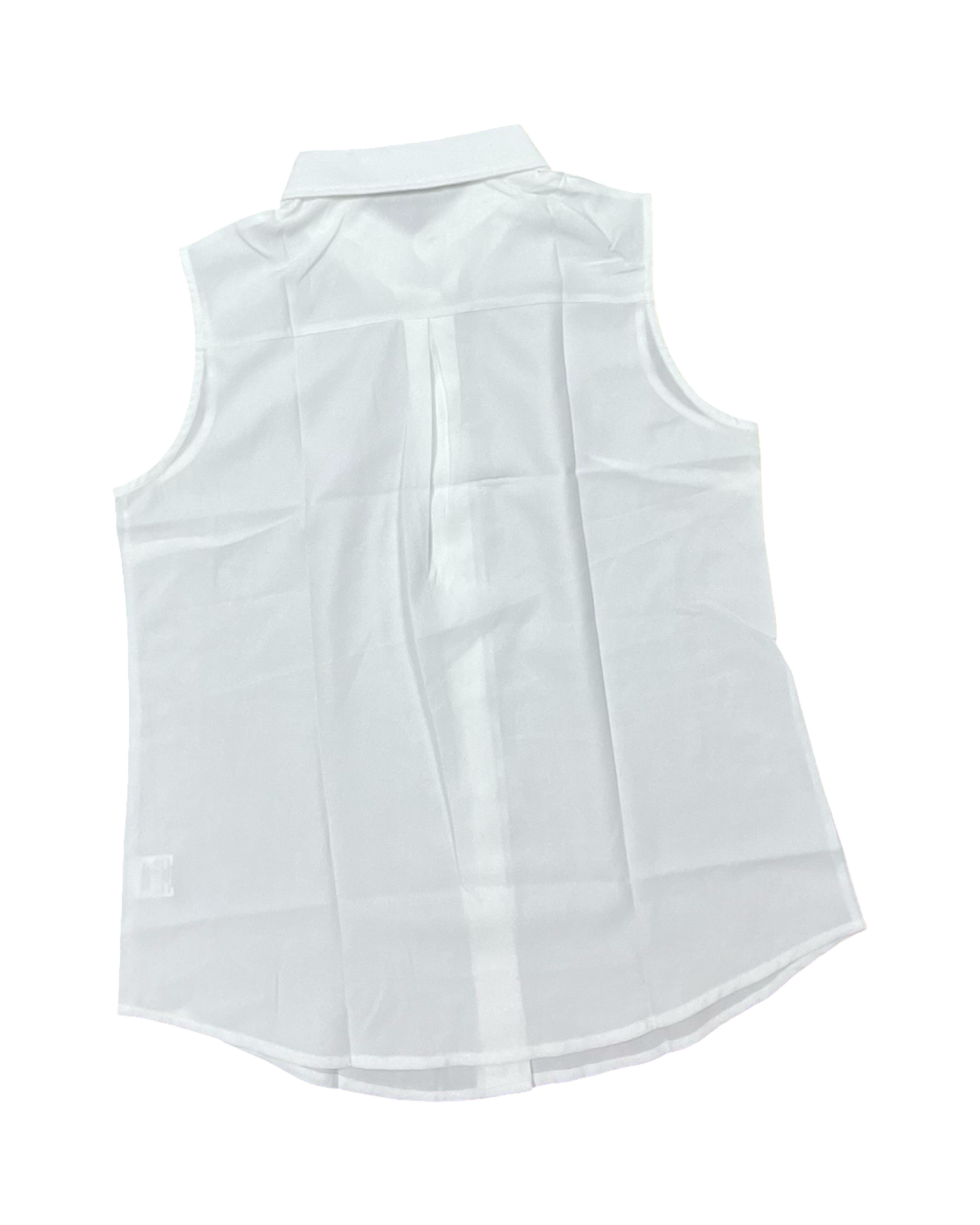 Blouse Sleeveless By Zeagoo In White, Size:L