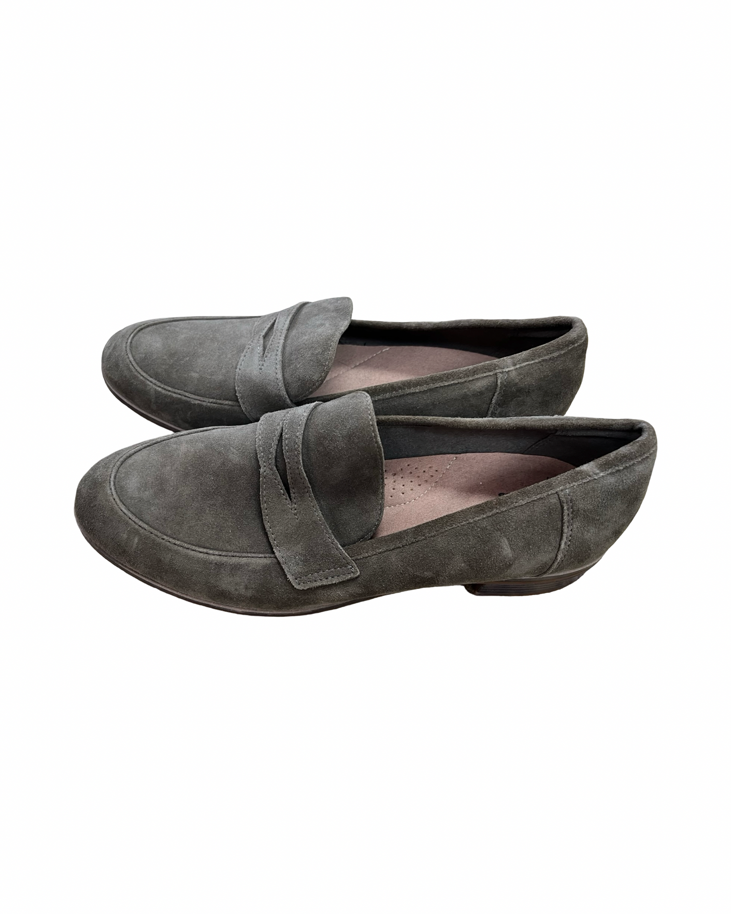 Shoes Flats By Clarks In Green, Size:10