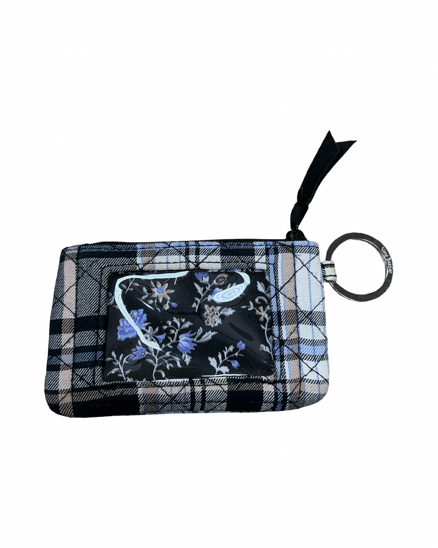 Coin Purse By Vera Bradley In Black & Tan, Size:Small