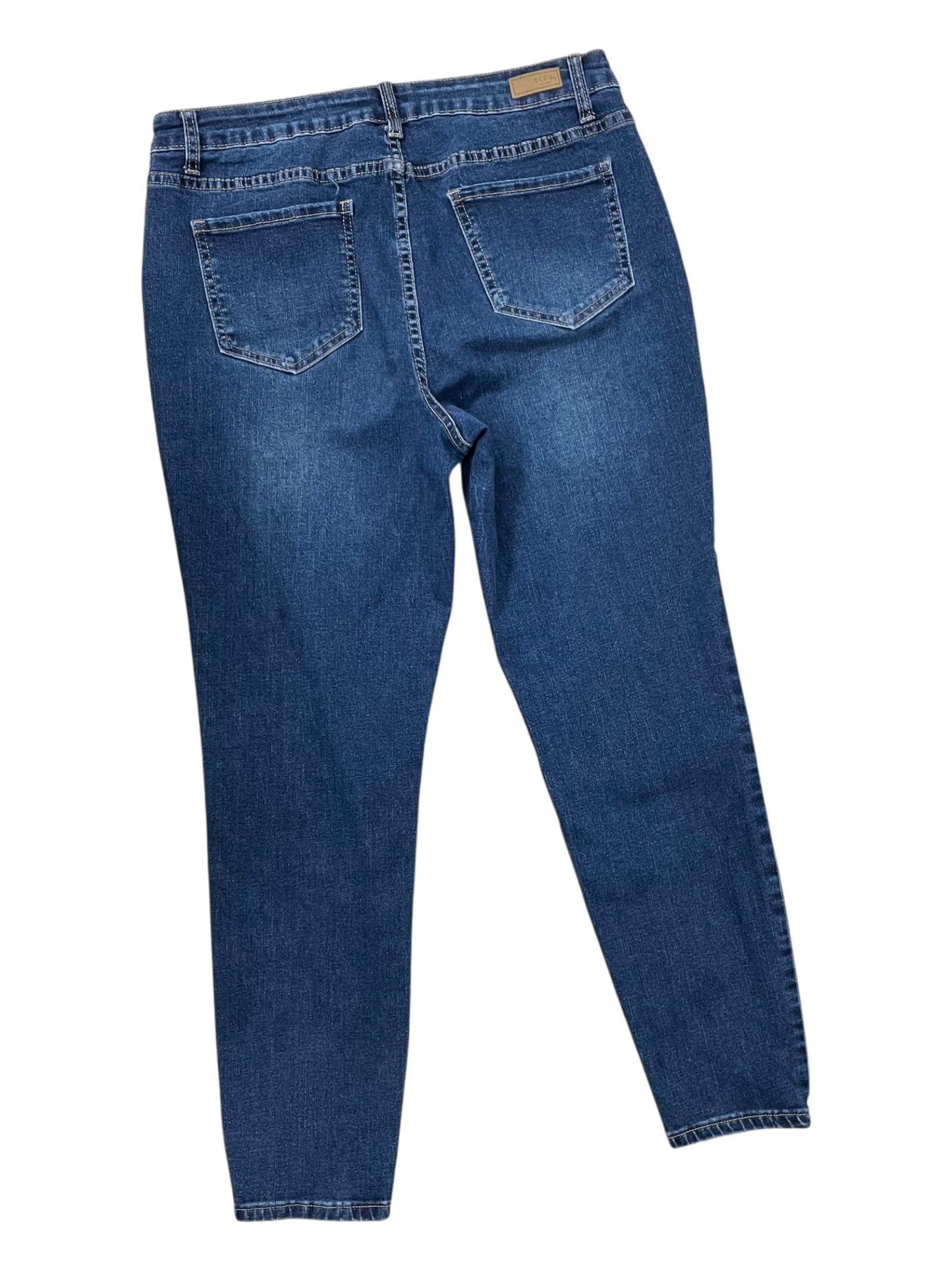 Jeans Skinny By Bleu In Blue Denim, Size:12