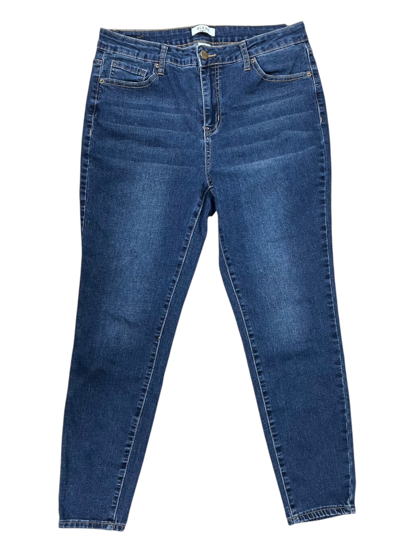 Jeans Skinny By Bleu In Blue Denim, Size:12