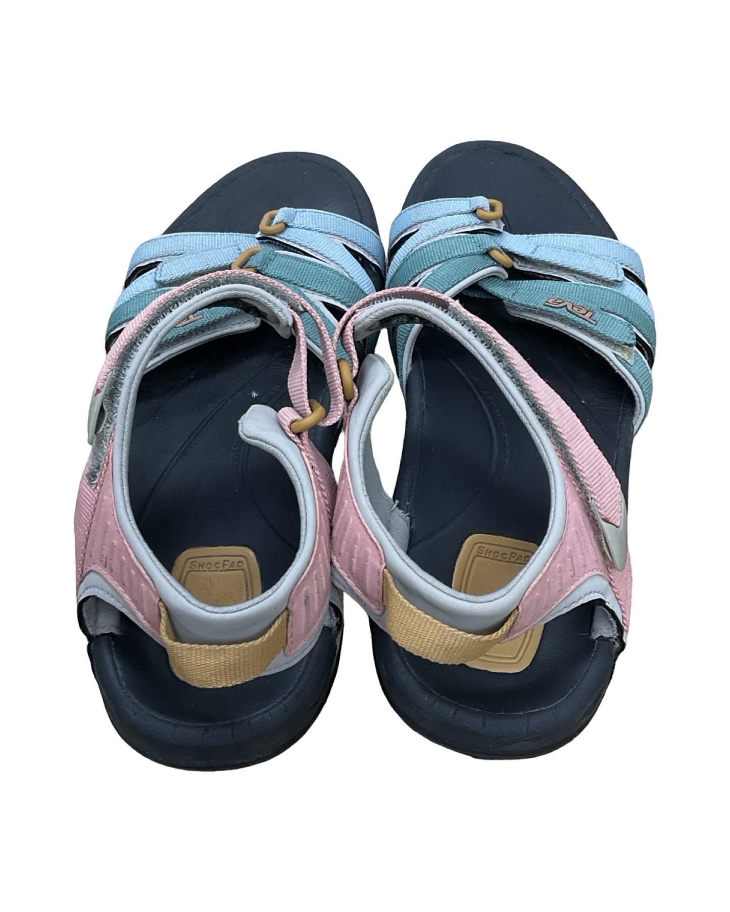 Sandals Flats By Teva In Teal, Size:8.5