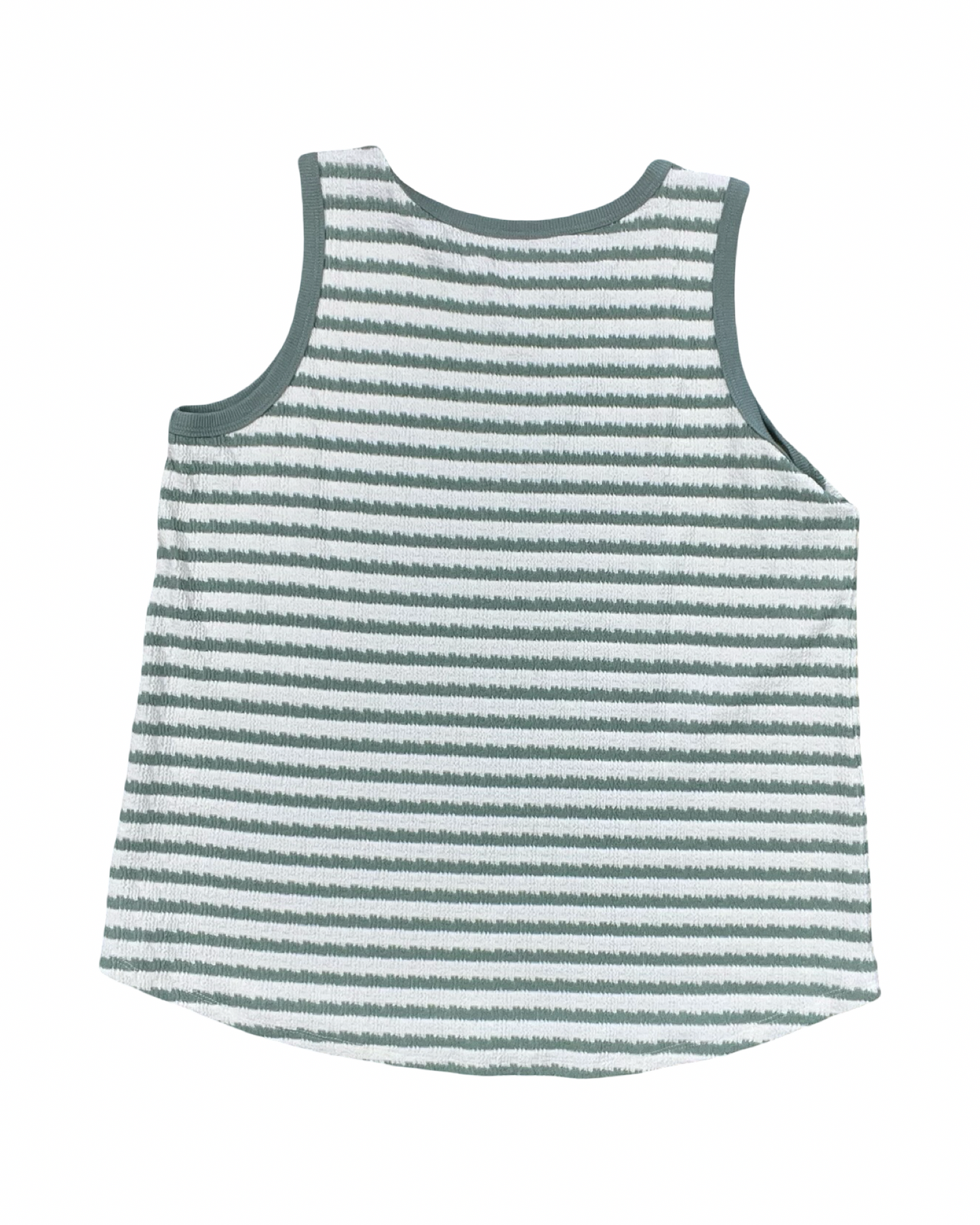Top Sleeveless By Maison Damelie In Green & White, Size:1X
