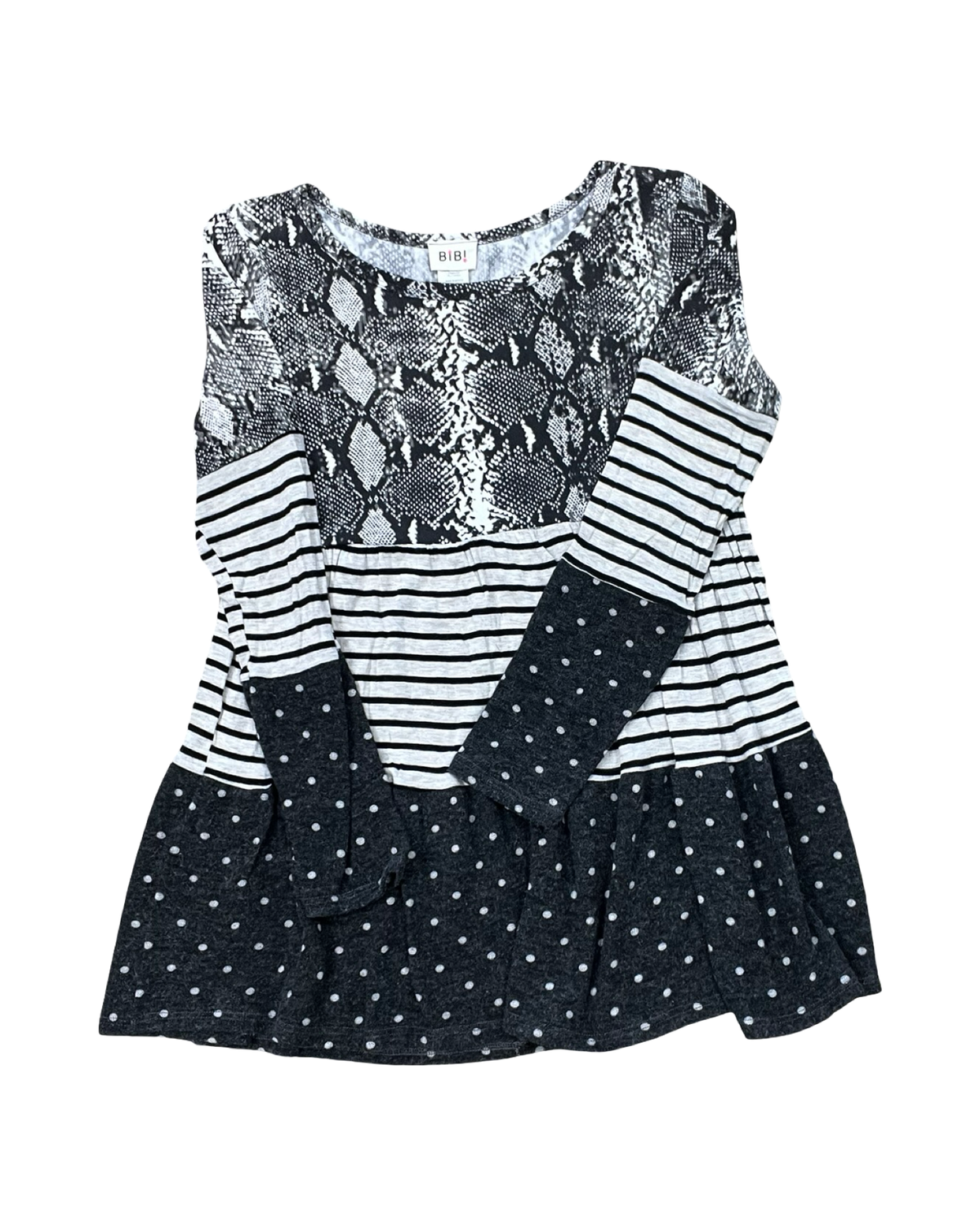 Top Ls By Bibi In Black & White, Size:S