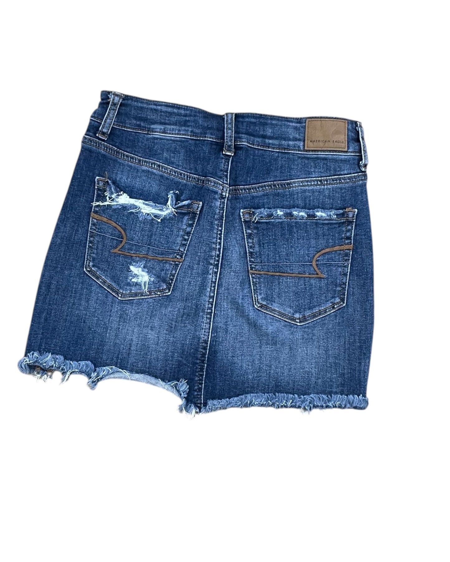 Skirt Mini & Short By American Eagle In Blue Denim, Size:0