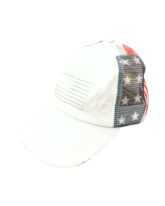 Hat Baseball Cap By Cc In Blue Red & White