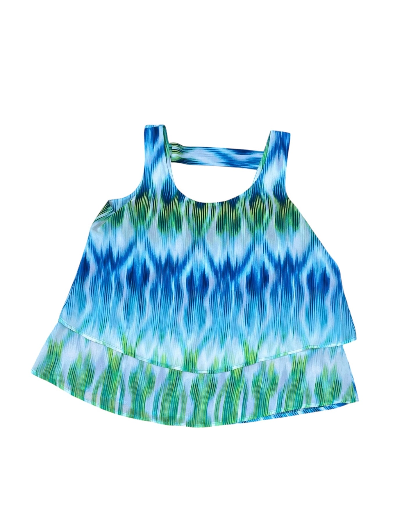 Top Sleeveless By Zac And Rachel In Blue & Green, Size:M