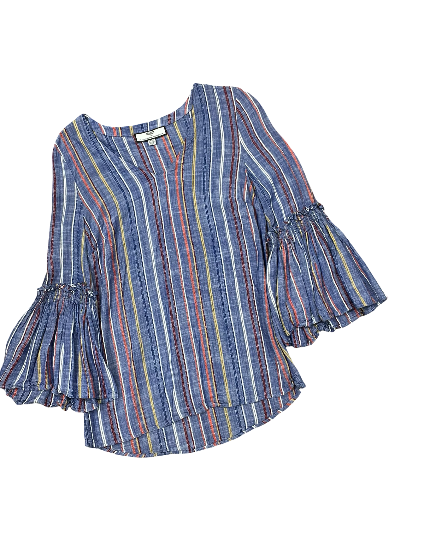 Top 3/4 Sleeve By Hilary Radley In Blue, Size:Xs