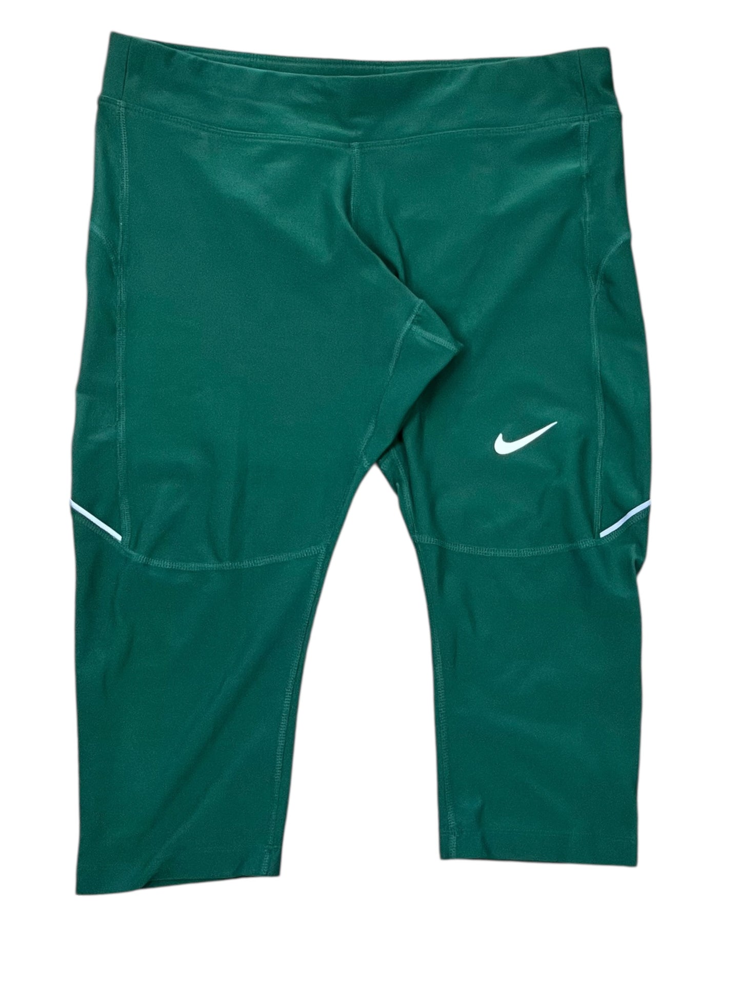 Athletic Leggings Capris By Nike In Green, Size:L