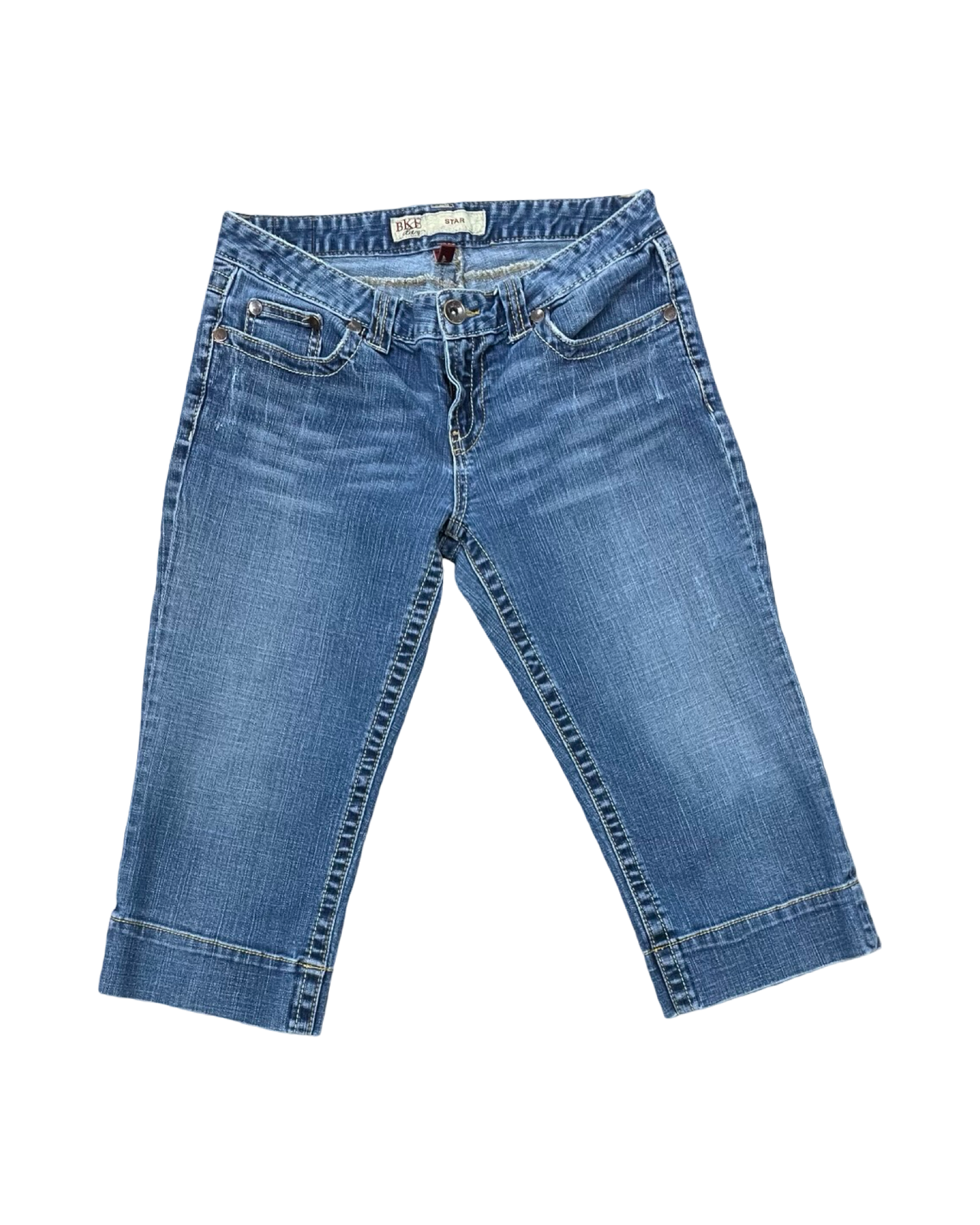 Jeans Cropped By Bke In Blue Denim, Size:10