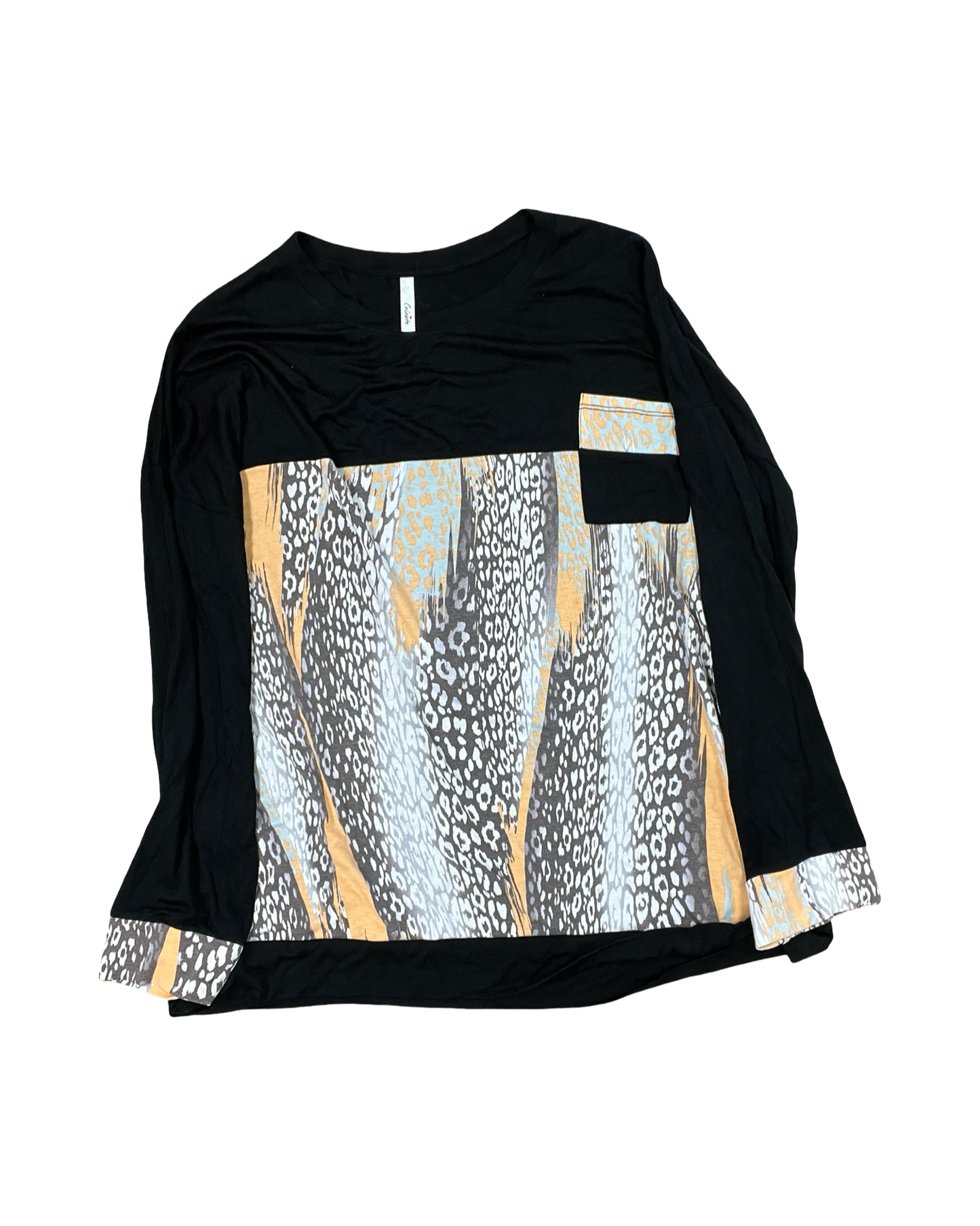 Top Ls By Celeste In Black & Orange, Size:3X