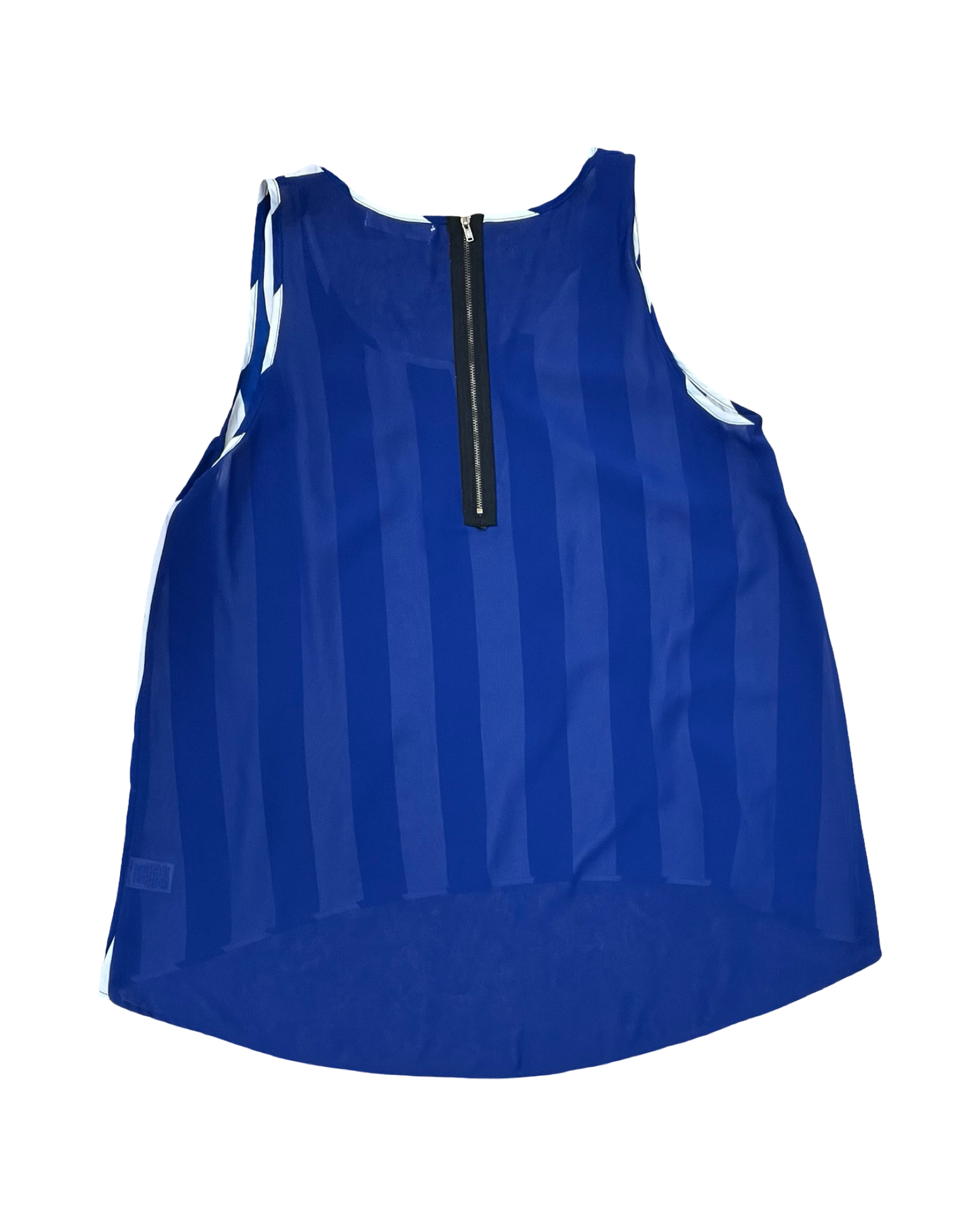 Top Sleeveless By Umgee In Blue & White, Size:L