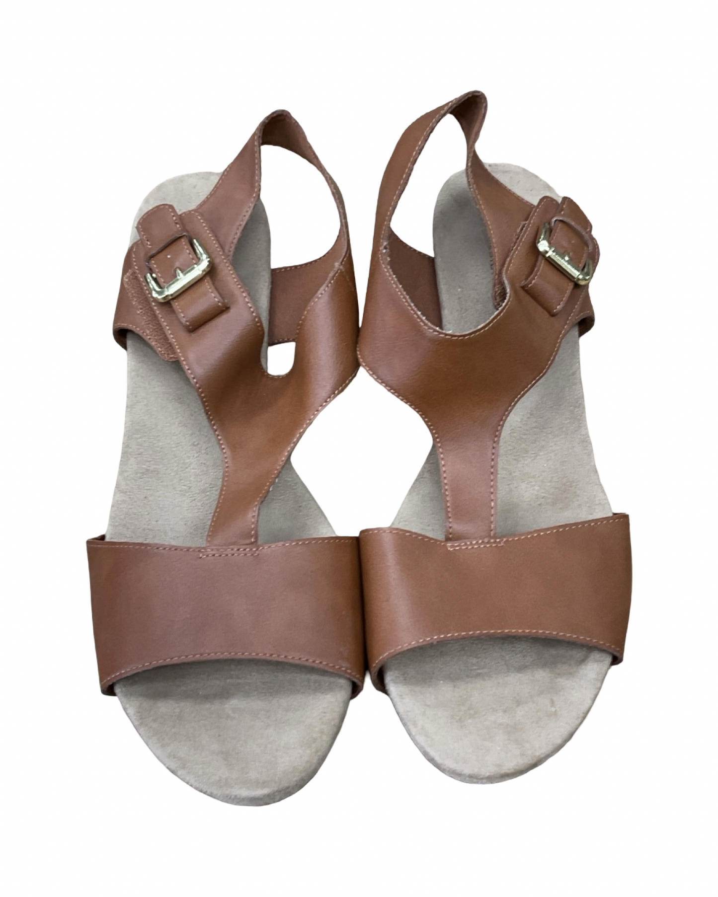 Sandals Heels Wedge By Predictions In Brown, Size:11