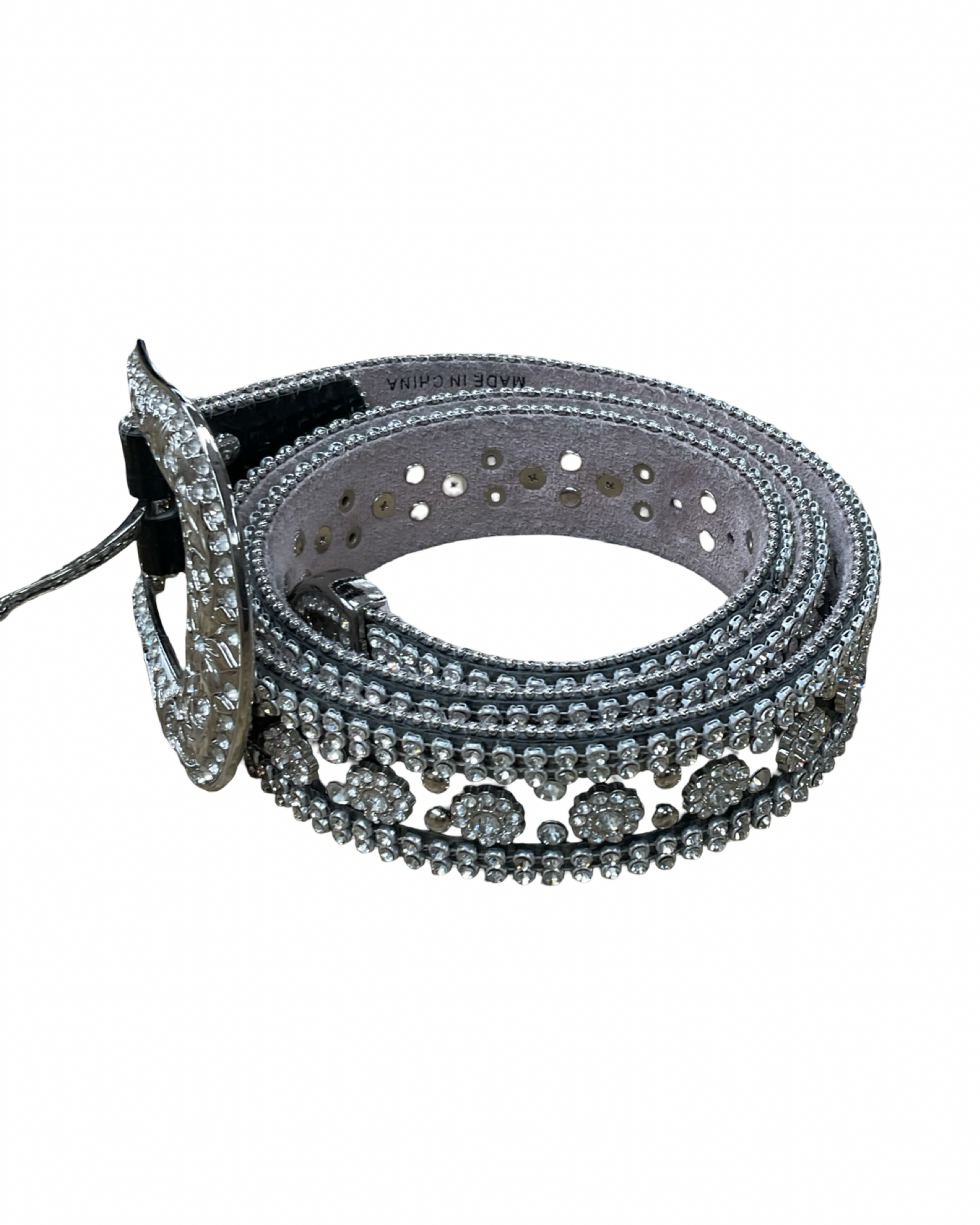 Belt Leather By Clothes Mentor In Black & Silver
