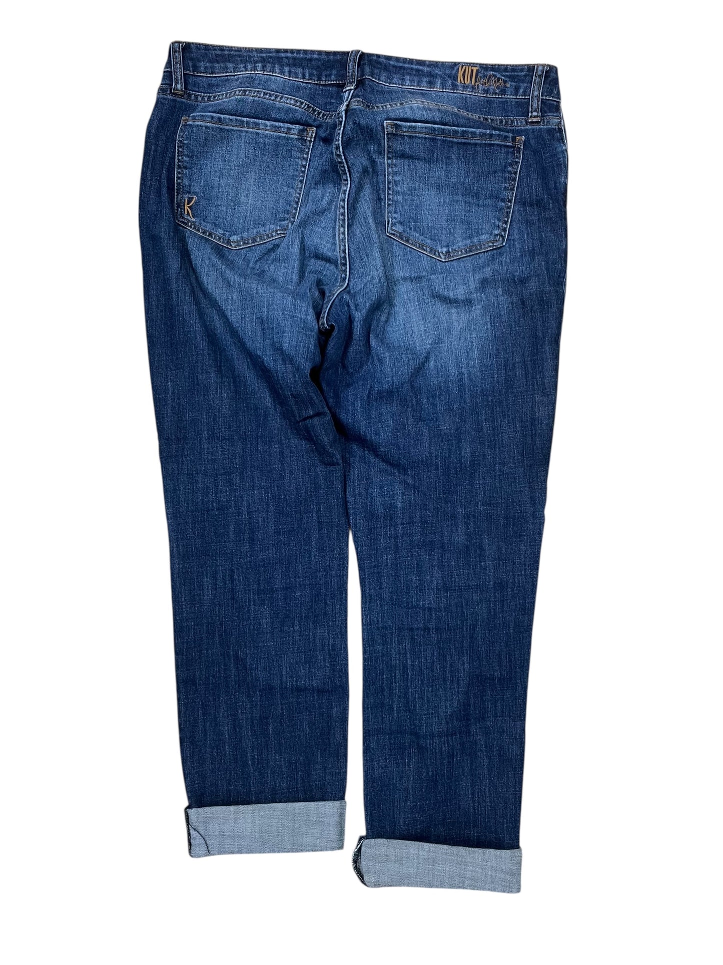 Jeans Boyfriend By Kut In Blue Denim, Size:10