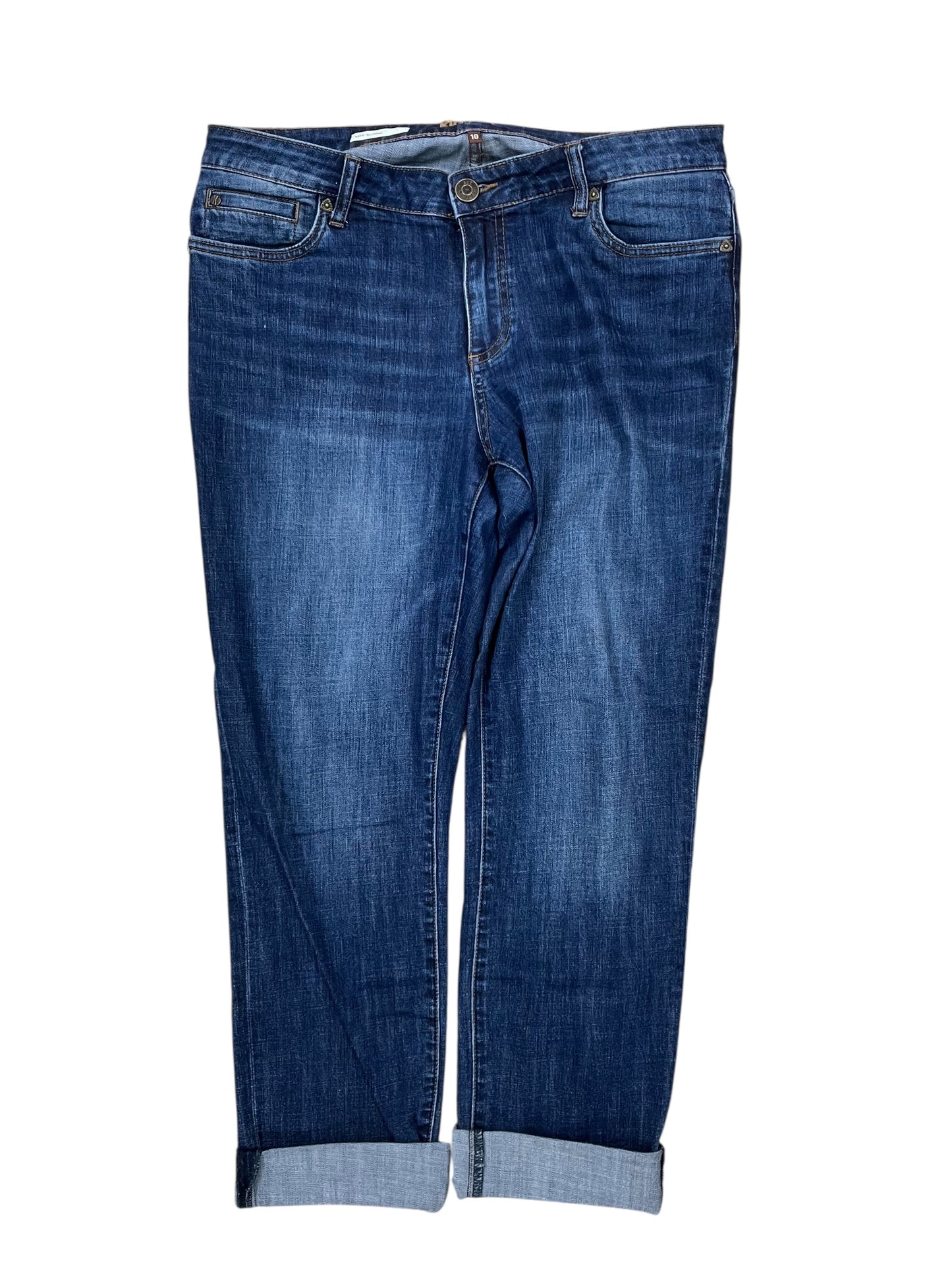 Jeans Boyfriend By Kut In Blue Denim, Size:10