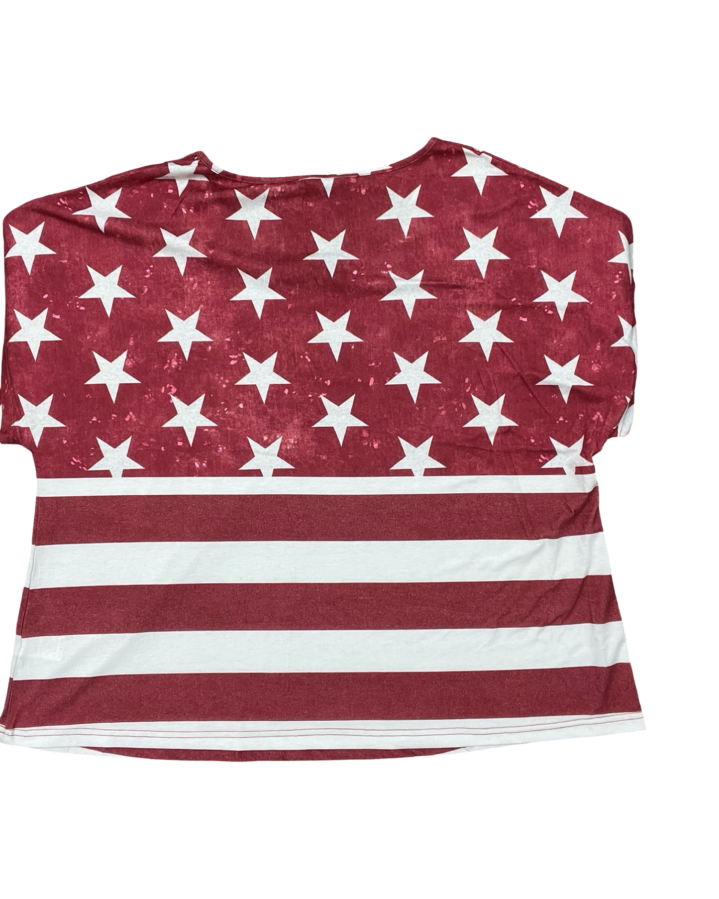 Top Ss By Bloomchic In Red & White, Size:3X