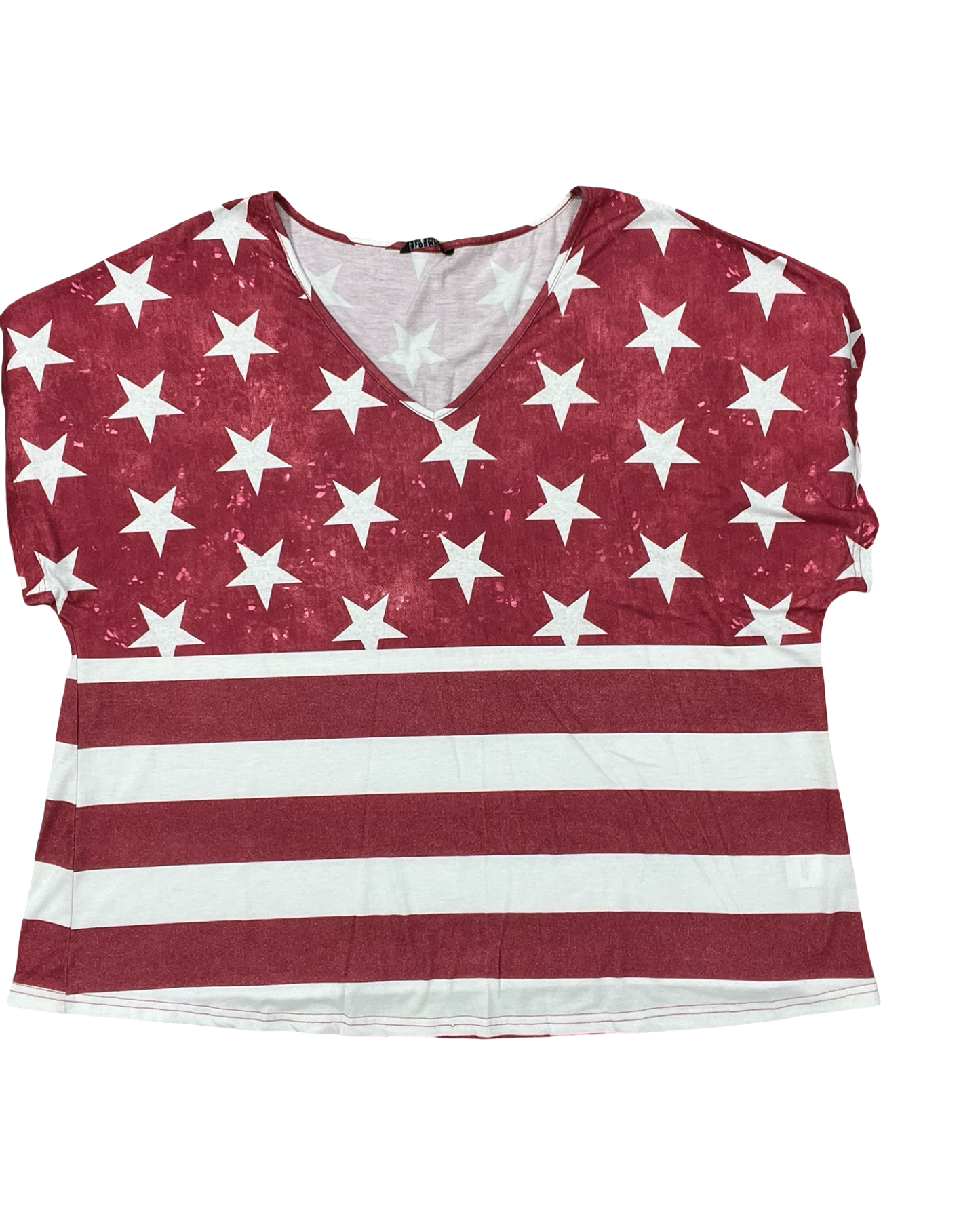 Top Ss By Bloomchic In Red & White, Size:3X
