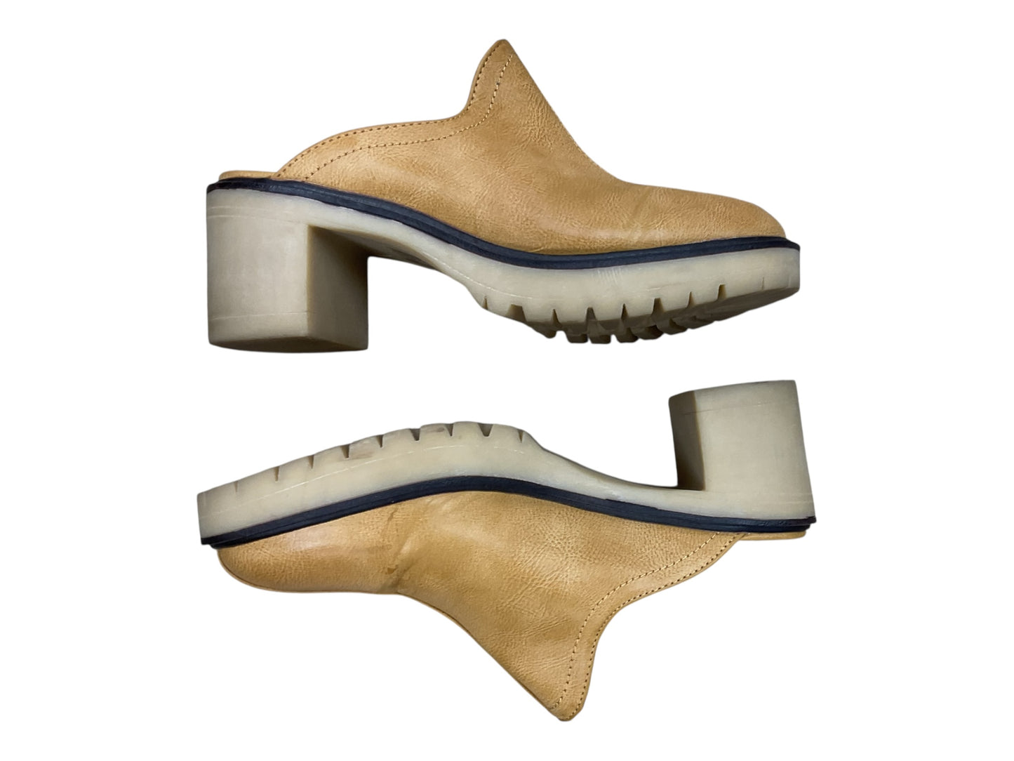 Shoes Heels Wedge By Clothes Mentor In Tan, Size:7