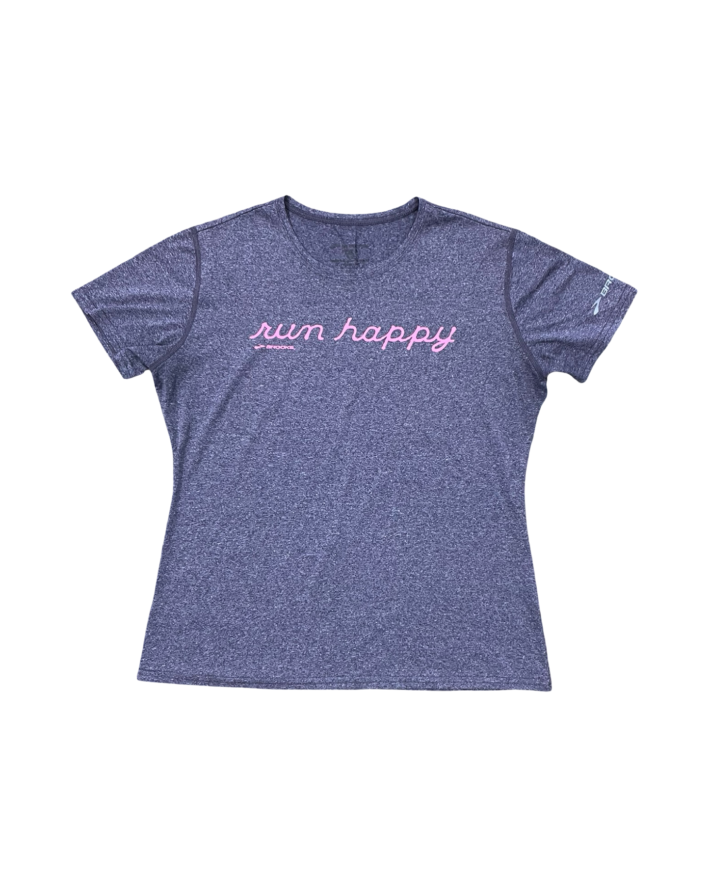 Athletic Top Ss By Brooks In Purple, Size:M