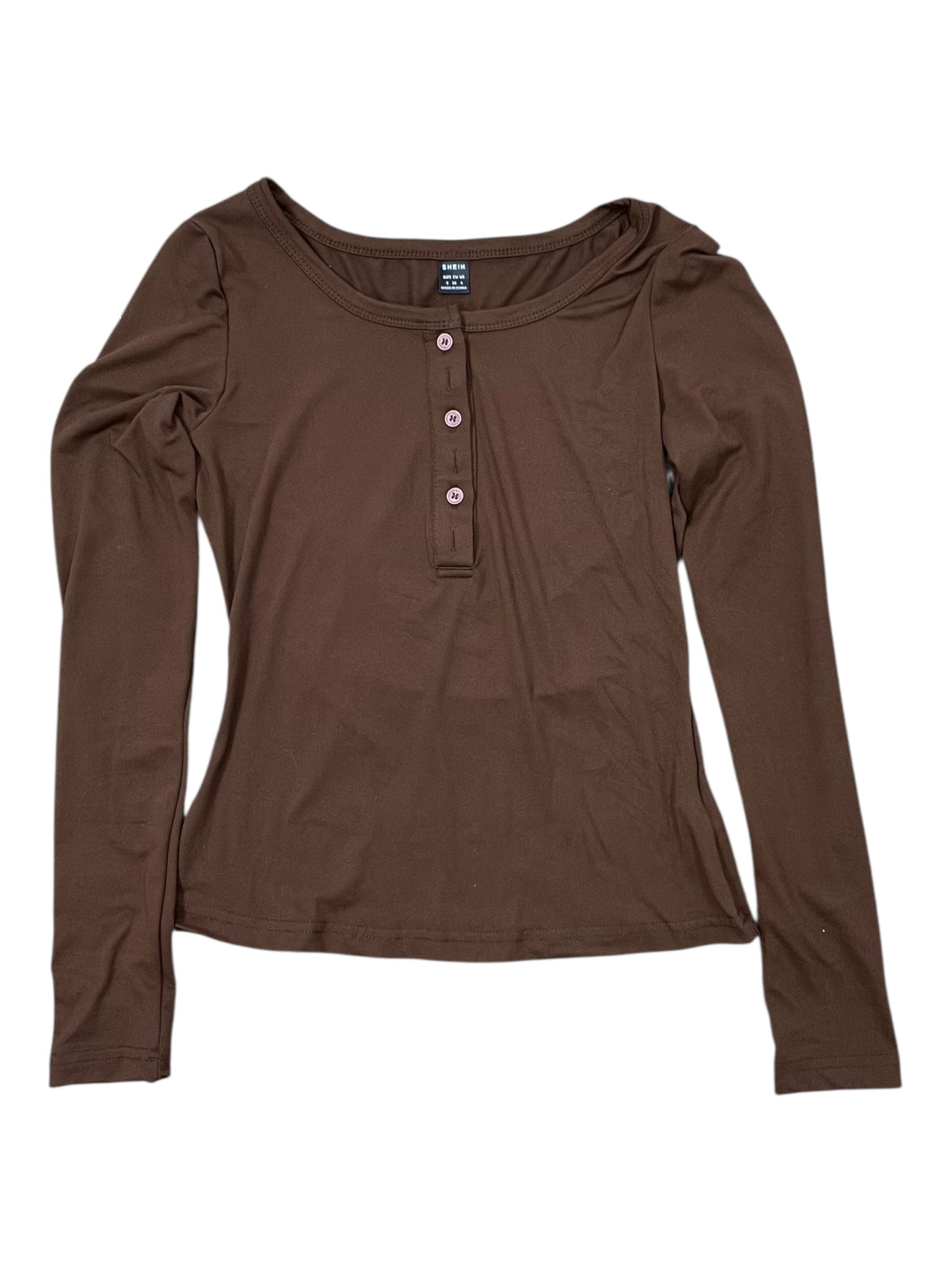Top Ls By Shein In Brown, Size:S
