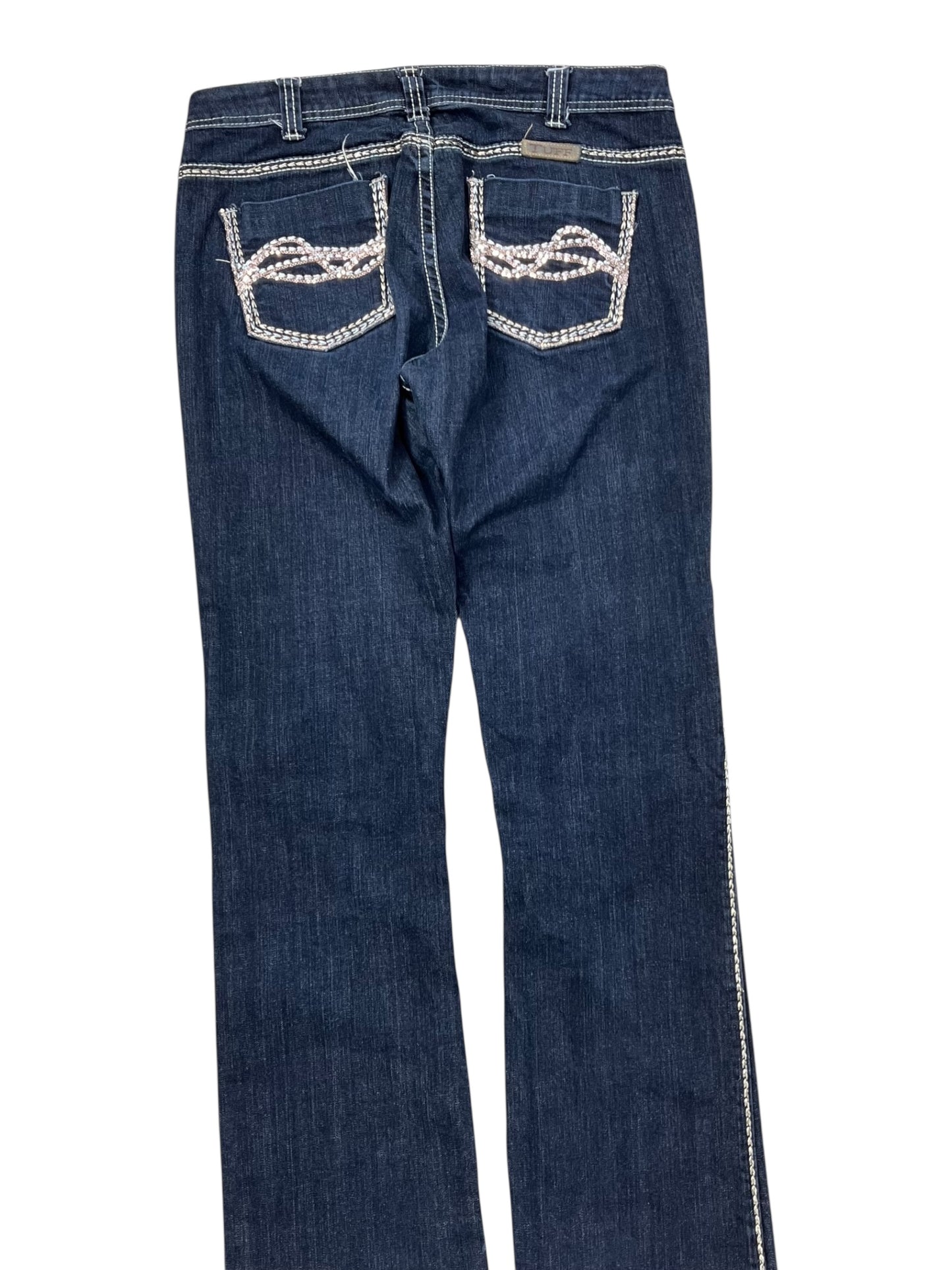 Jeans Flared By Clothes Mentor In Blue Denim, Size:14
