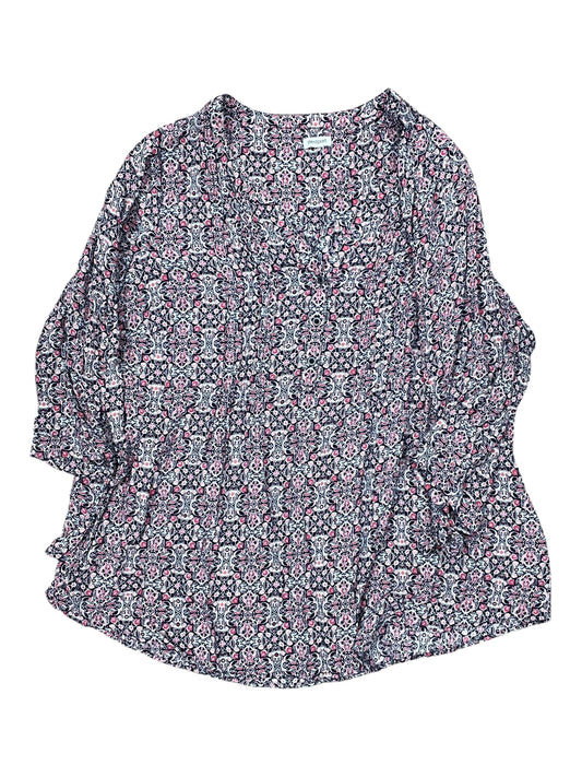 Top 3/4 Sleeve By Westport In Multi, Size:2X