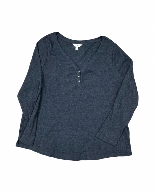 Top Ls By Terra & Sky In Grey, Size:3X