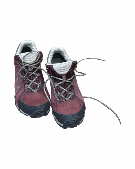 Shoes Hiking By Clothes Mentor In Maroon, Size:7